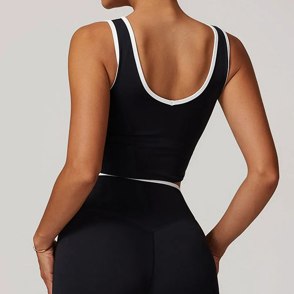 Backless Yoga Tank Top Sexy Fitness Yoga Underwear Women's Sports Bra Push Up High Strength Fitness Bra Running Gym Fitness Tops