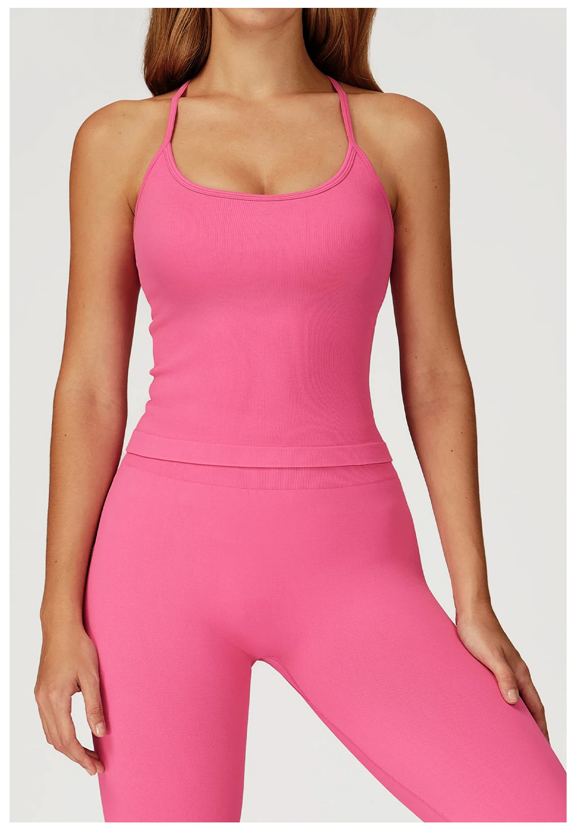 Seamless Fitness Bra Women Cross Back Yoga Sports Bra Breathable Shock Proof Gym Workout Push Up Top Yoga Running Sports Vest