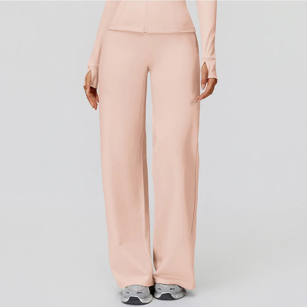 Winter New Yoga Pants With Plush Insulation High Waist Wide Leg Pants Outdoor Sports Running Wide Leg Pants for Women Pants