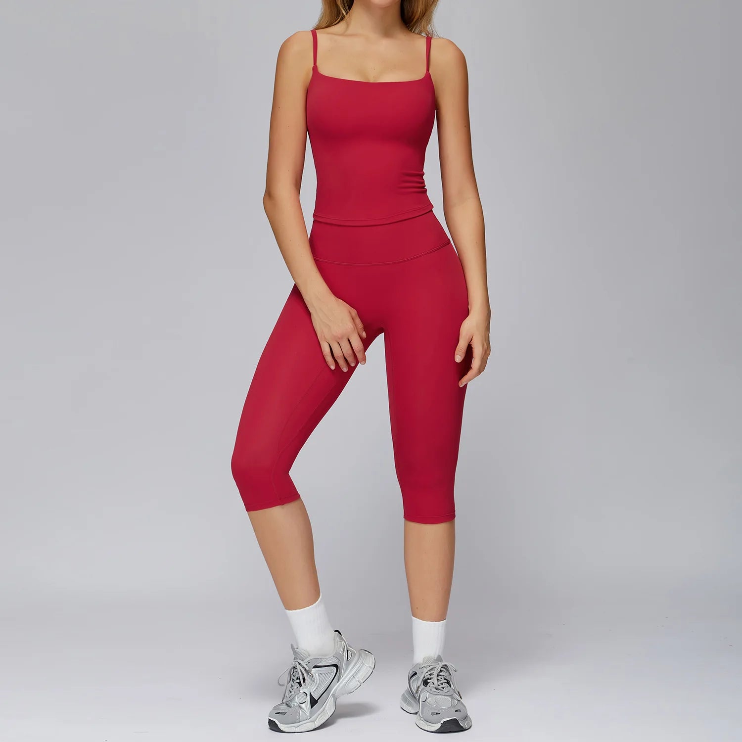 Yoga Set 2PCS Women Sportswear Workout Clothes Seamless Athletic Wear Gym Legging Fitness Bra Crop Top Long Sleeve Sports Suits