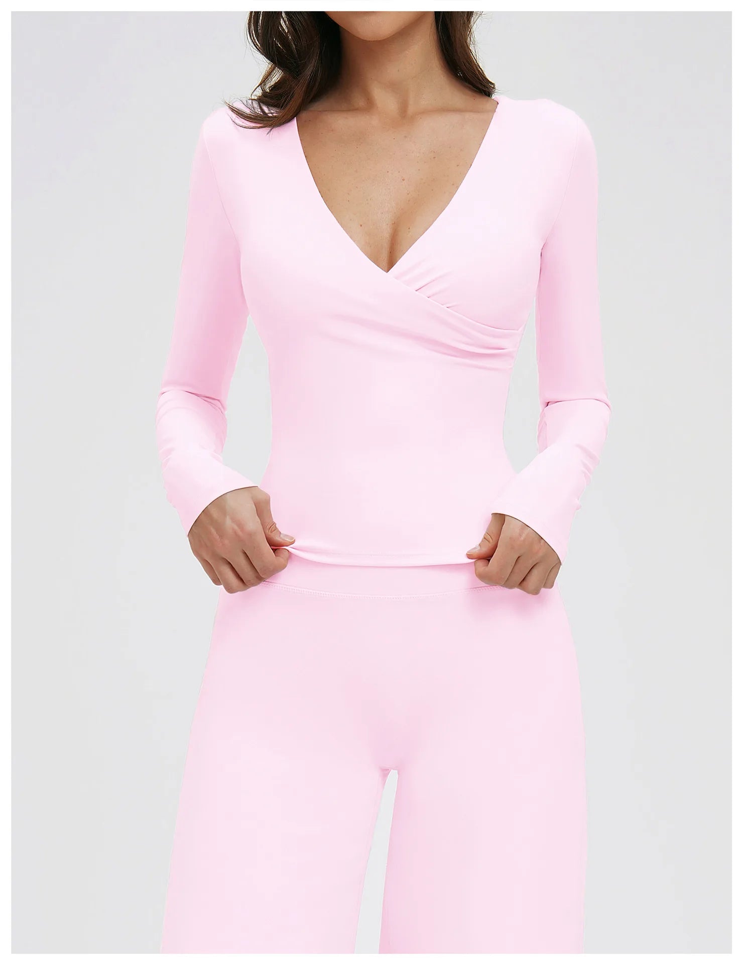 Sexy Yoga Shirts For Women Long Sleeve Fitness Top Running Gym Clothes Workout Shirts Dry Fit Breathable High Elastic Sports Top