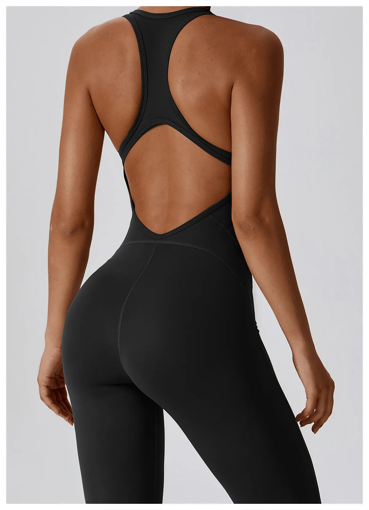 Open Back Jumpsuit for Women Workout Gym Romper Padded Yoga Set V Neck Gym Suit Backless Bodysuit Fitness Padded Gym Clothing