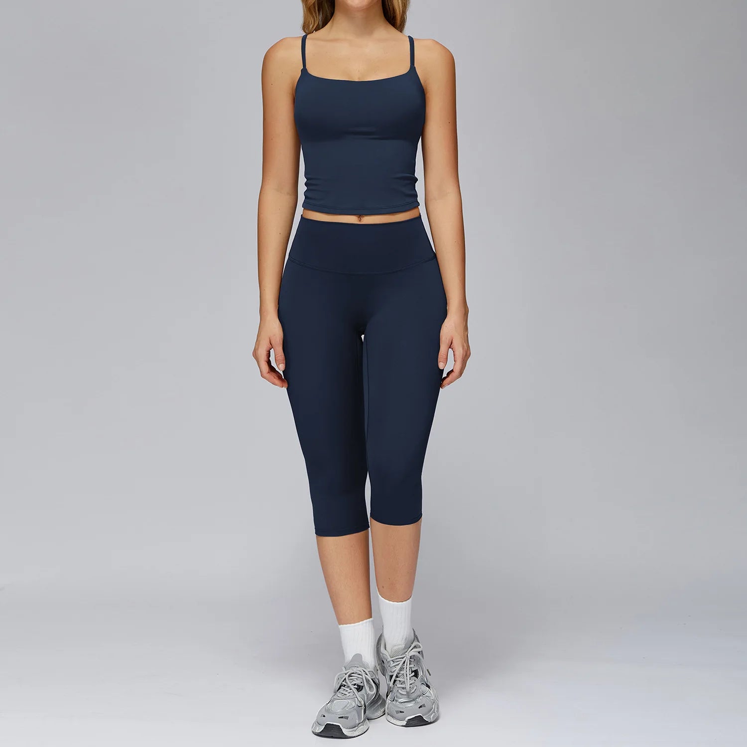 Yoga Set 2PCS Women Sportswear Workout Clothes Seamless Athletic Wear Gym Legging Fitness Bra Crop Top Long Sleeve Sports Suits