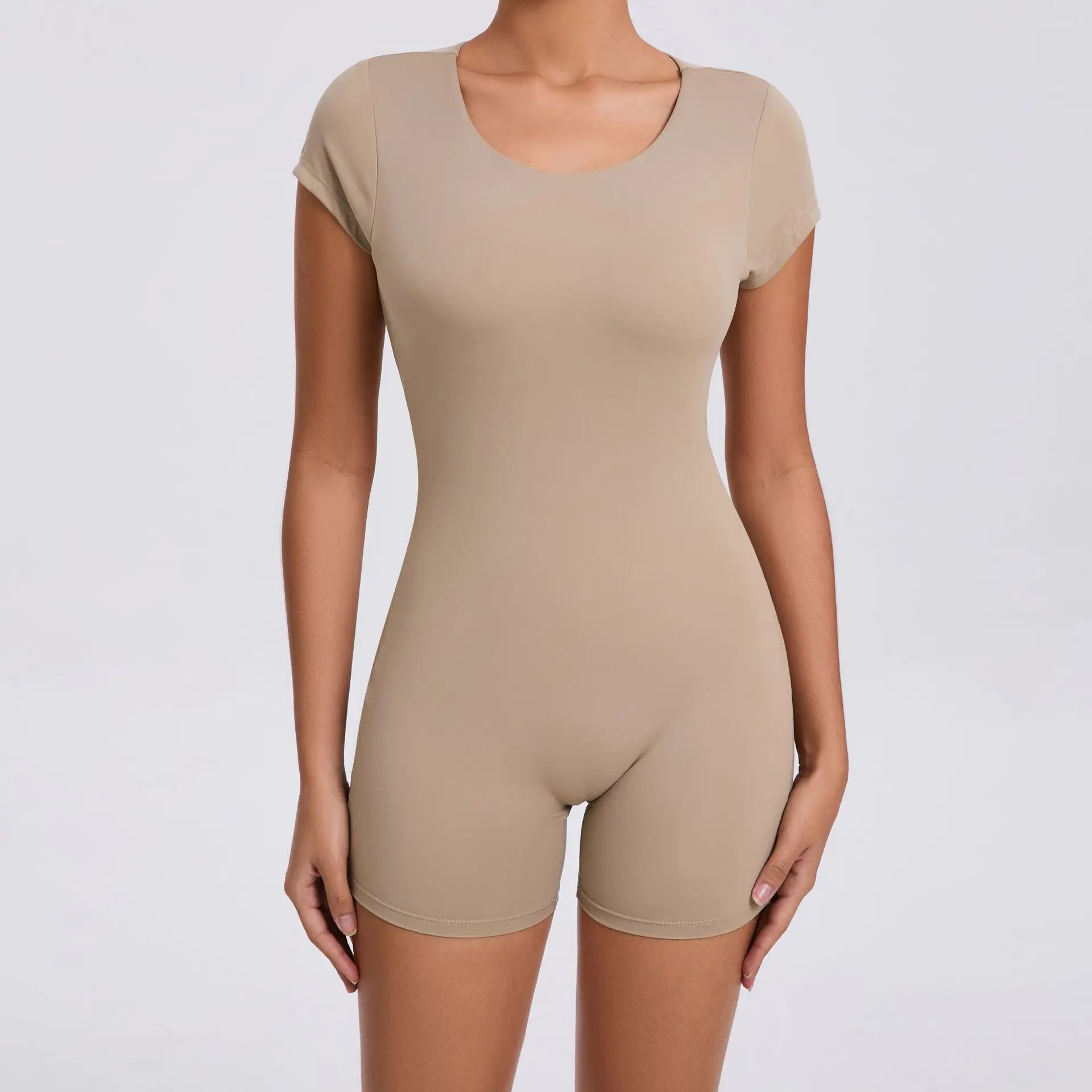 Jumpsuit Yoga Set Women Workout Set One Piece Sports Suit Short Sleeve Gym Clothes Push Up Fitness Set Bodysuit Sportswear