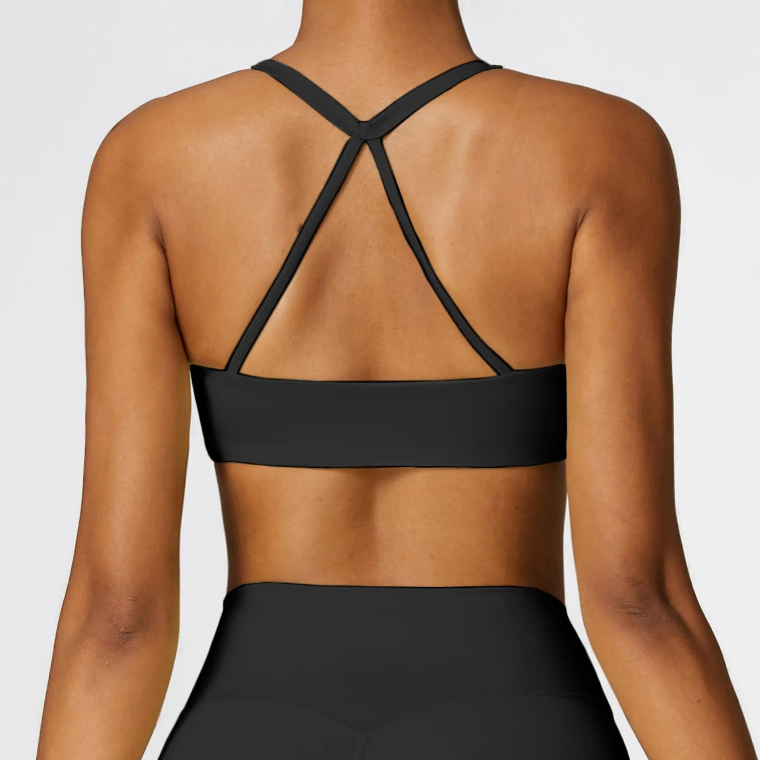Sexy Backless Gym Sport Bra Sports Bra Anti-sweat Breathable Yoga Bra Shockproof Crop Top Fitness Top Push Up Workout Top Women