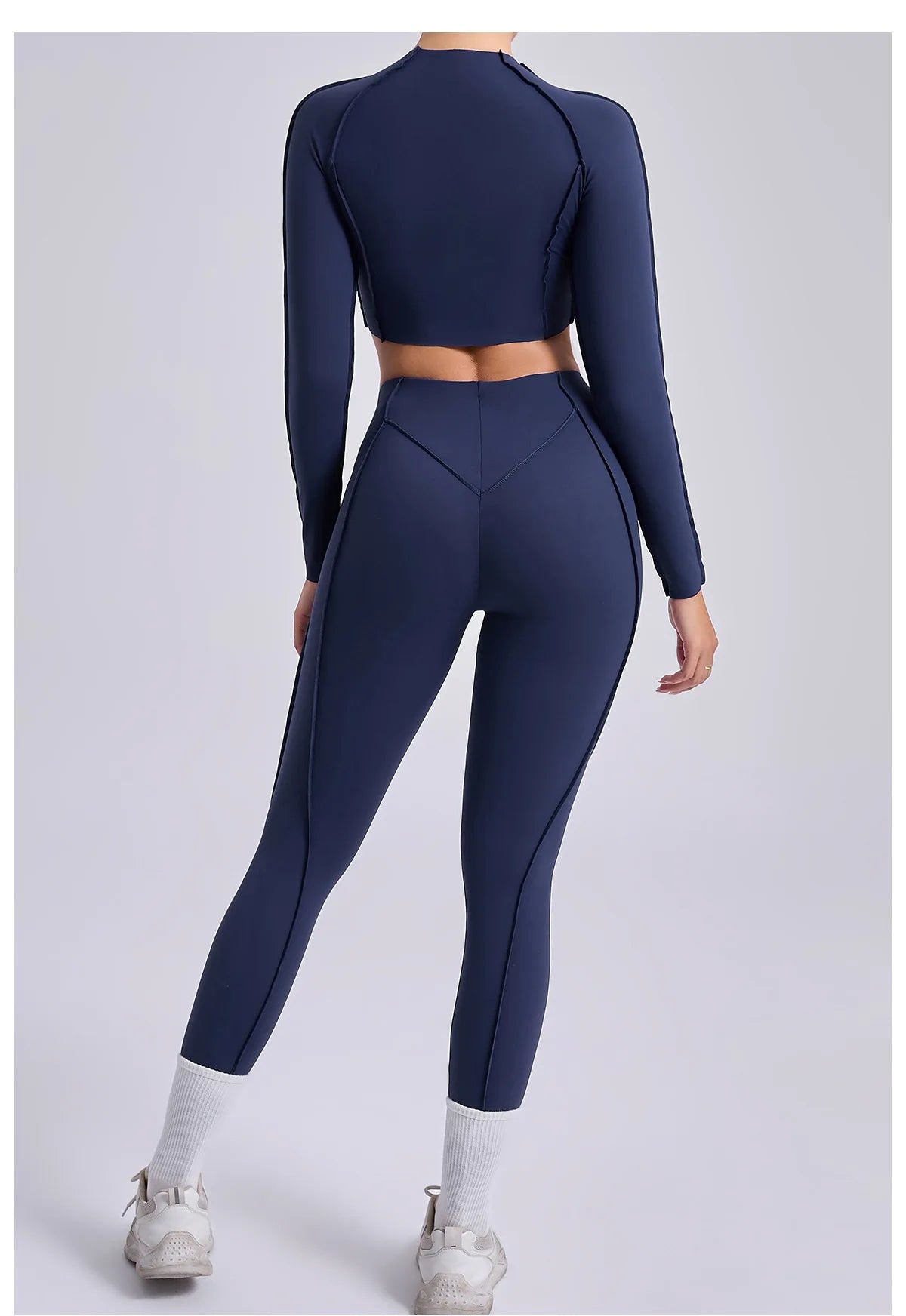 Yoga Set 2 Pieces Gym Clothes Sportswear Yoga Suits For Women Fitness Set Workout Tracksuits Sports Long Sleeved Gym Leggings
