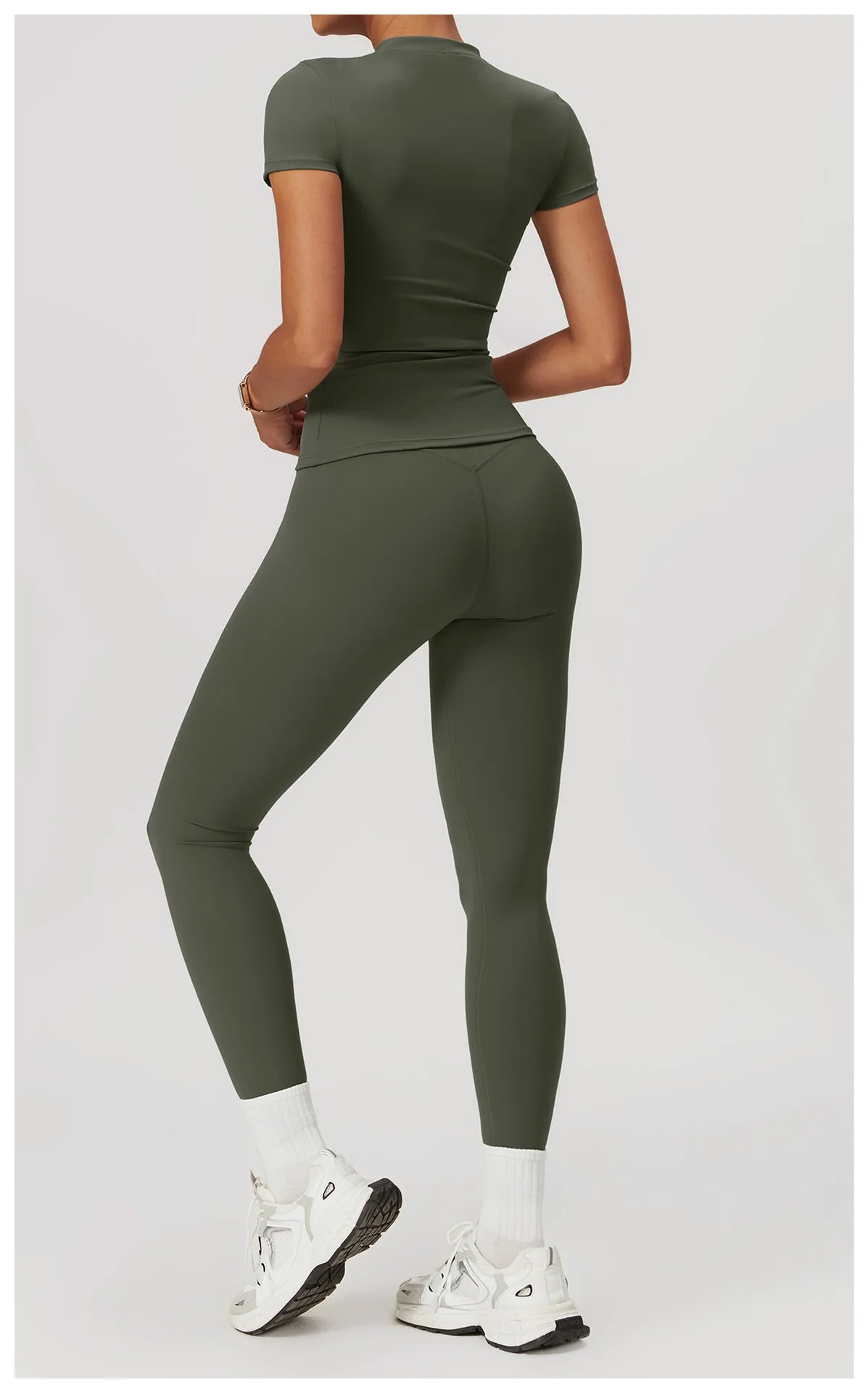 2PCS Yoga Set Workout Sets Women Clothes Gym Tracksuit Push Up Fitness Running Sportwear Sport Bra Short Sleeved Leggings Suit