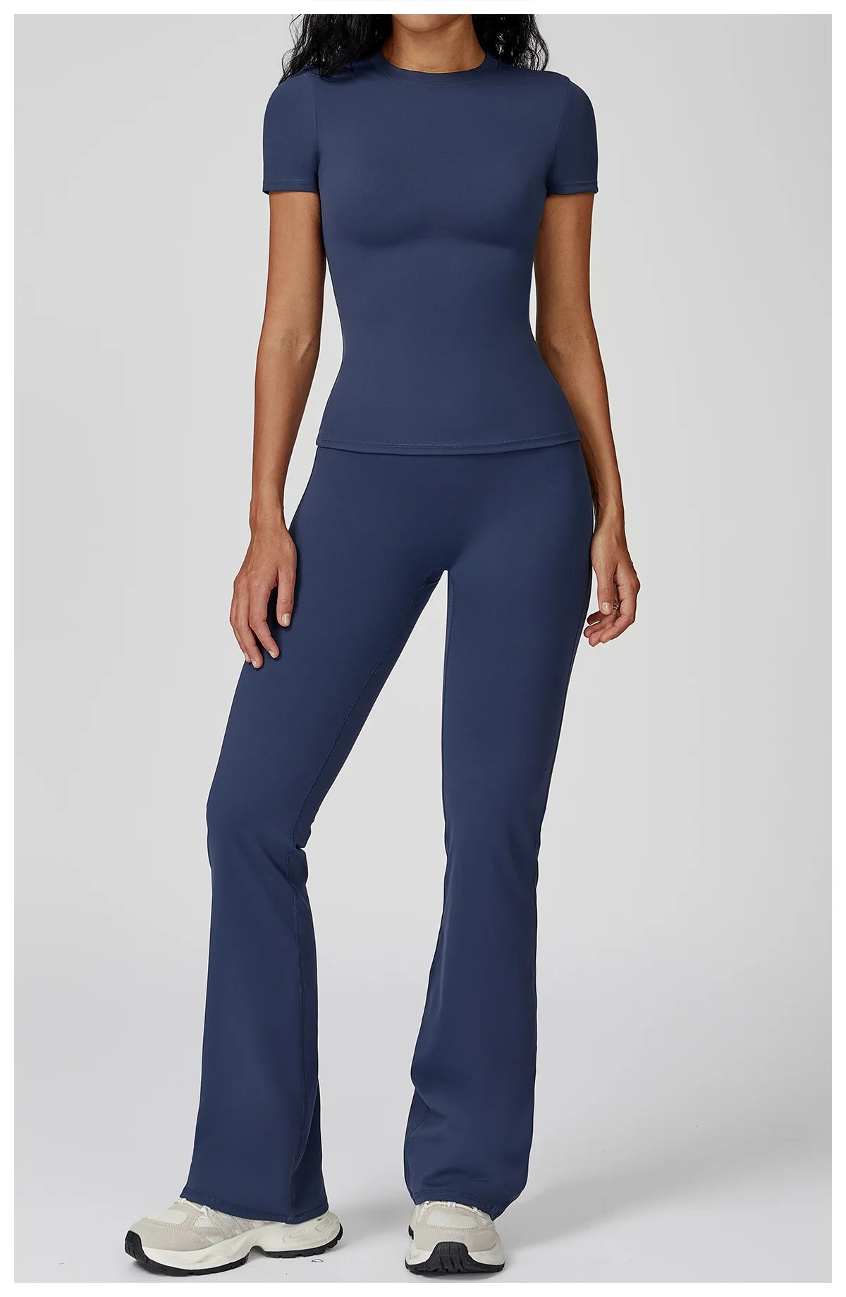 2PCS Yoga Set Sports Suit For Women Fitness Short Sleeve Tracksuits Sports Bra High Waist Leggings Gym Sports Clothes Sportswear