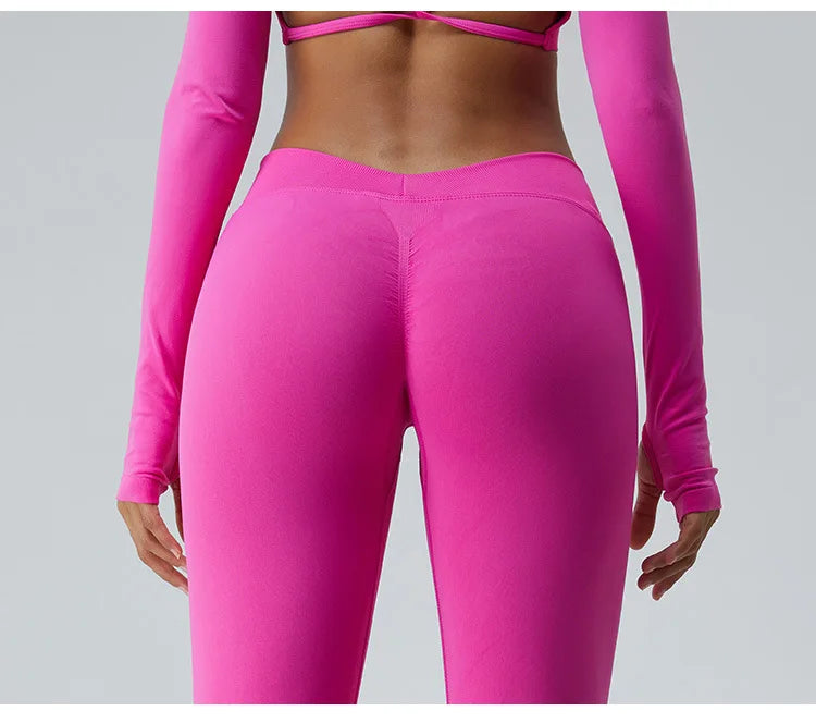 Seamless Push Up Sport Back V Butt Scrunch Leggings Women Workout Gym Clothing Women Training Tights Fitness Yoga Pants Leggings