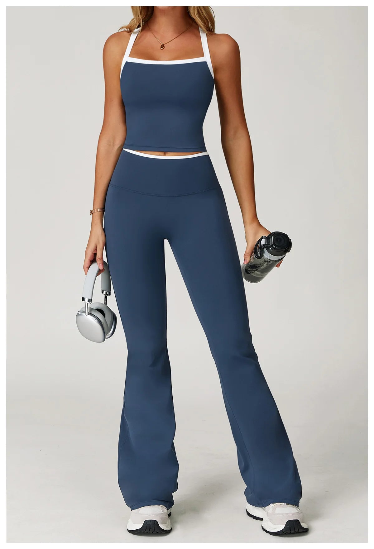 Flare Leggings Yoga Women High Waist Wide Leg Yoga Pants Impact Gym Sports Slim Flared Tights Pants Control Tummy Dance Trousers