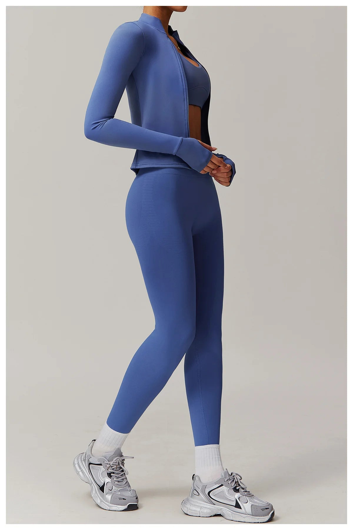 Zipper Yoga Shirts For Women Jacket Long Sleeve Fitness Running Gym Clothes Workout Dry Fit Breathable High Elastic Sports Top