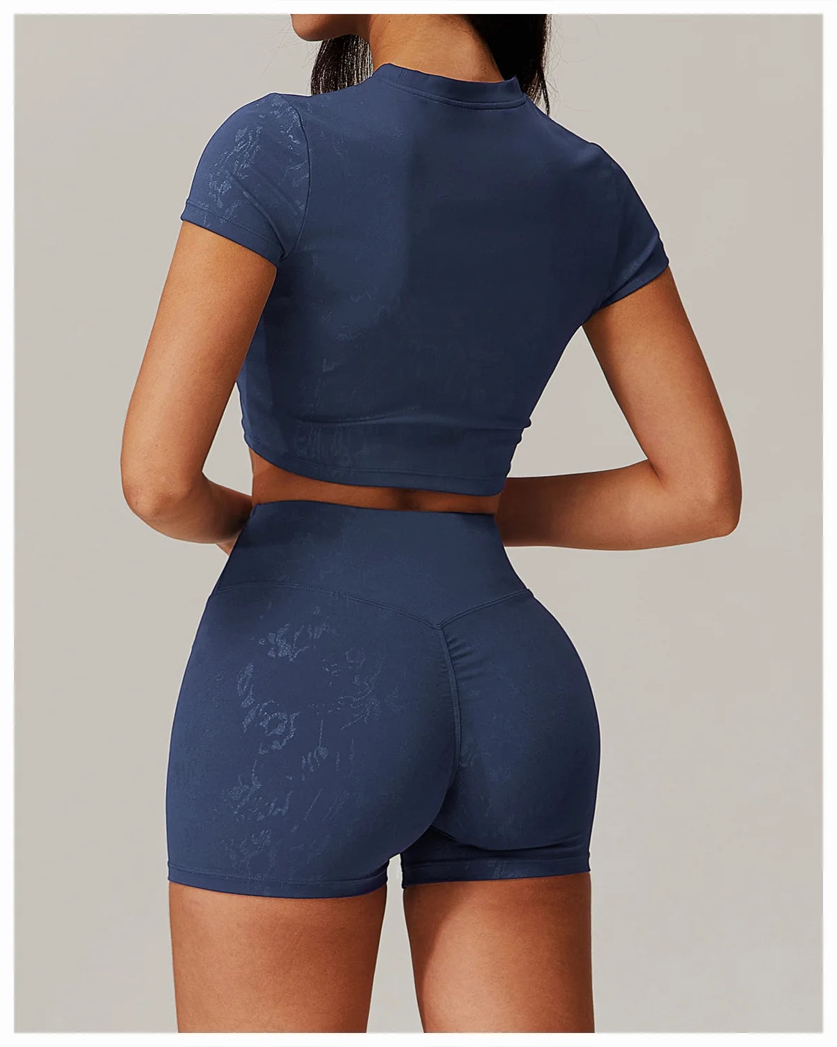 Sexy Women Printed Yoga T-Shirt Fitness Crop Top Workout Gym Shirts Short Sleeve Quick-drying Yoga T-shirts Sportswear Female