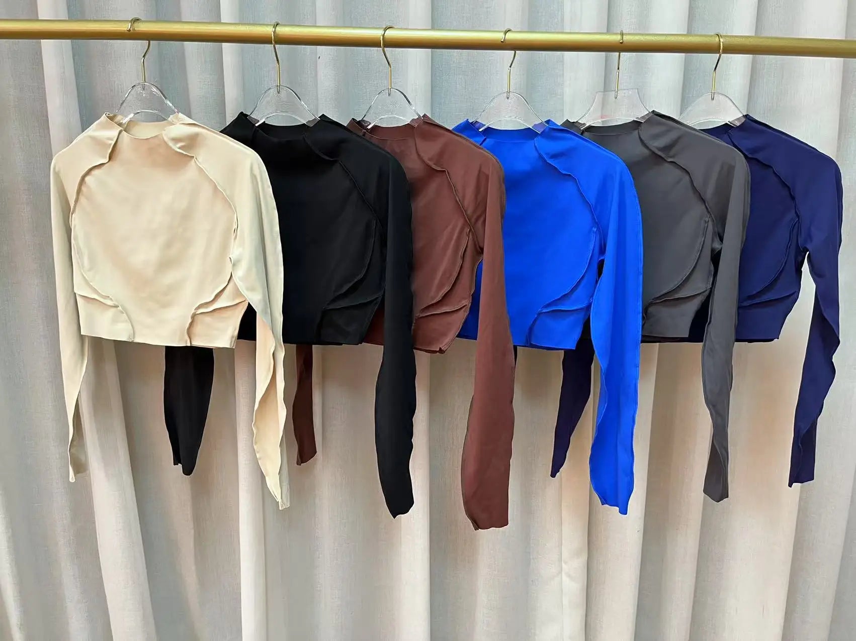 Long Sleeve Workout Top Gym T-shirt Pilates Clothes Women Active Wear Sports Shirt Elastic Fitness Yoga Clothing Running Shirts