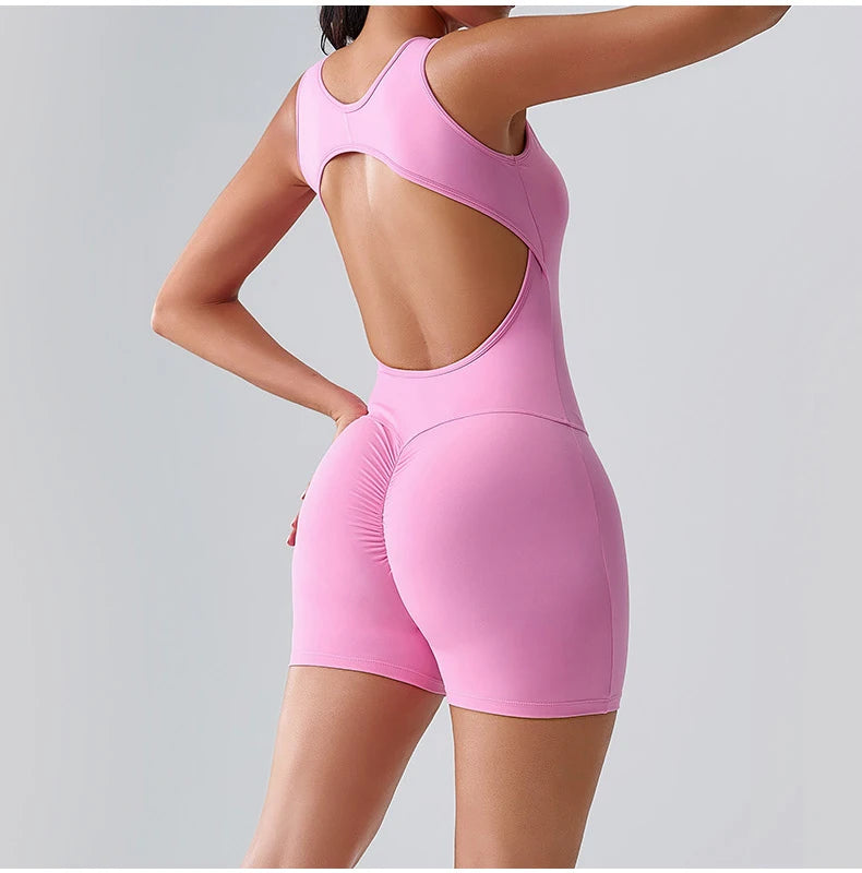 Women Rompers Tummy Control Butt Lifting Sports Shapewer Fitness Sports Bodysuit Yoga Suit Women's Gym PushUp Workout Clothes