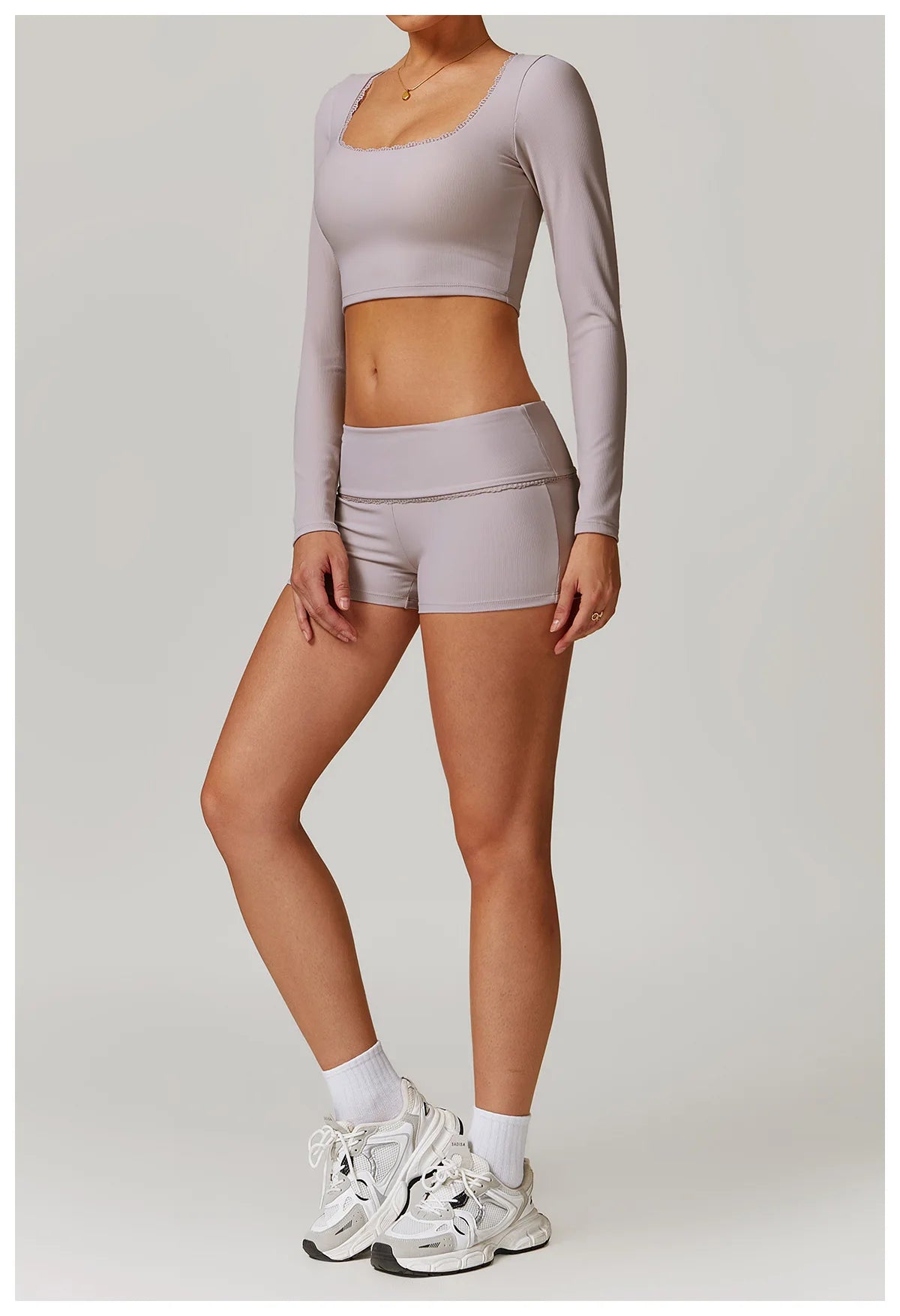 Ribbed Yoga Shirts For Women Long Sleeve Fitness Running Gym Clothes Push Up Workout Dry Fit Breathable High Elastic Sports Top