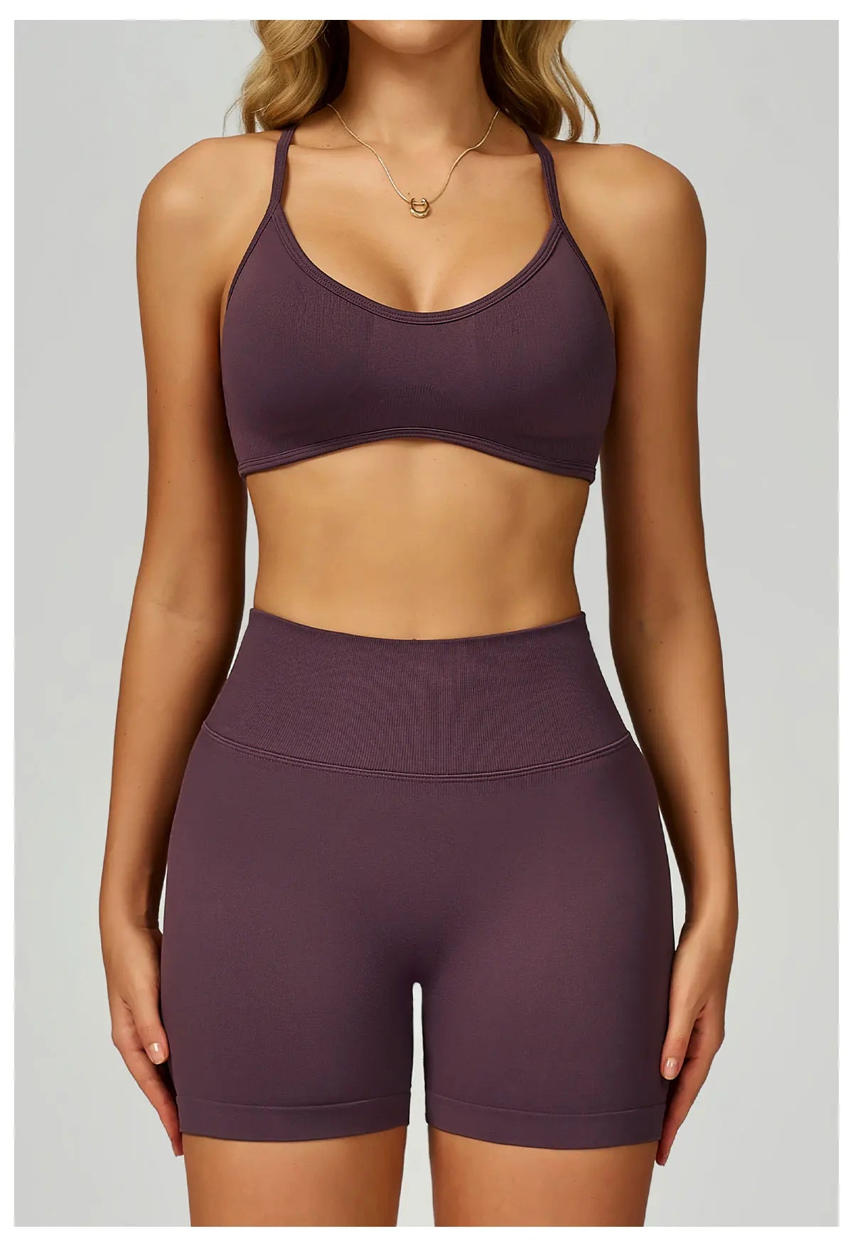 Women Seamless Halter Sports Bra High Support Push-up Open Back activewear Gym Tank Top Fitness Underwear Yoga Workout Brassiere