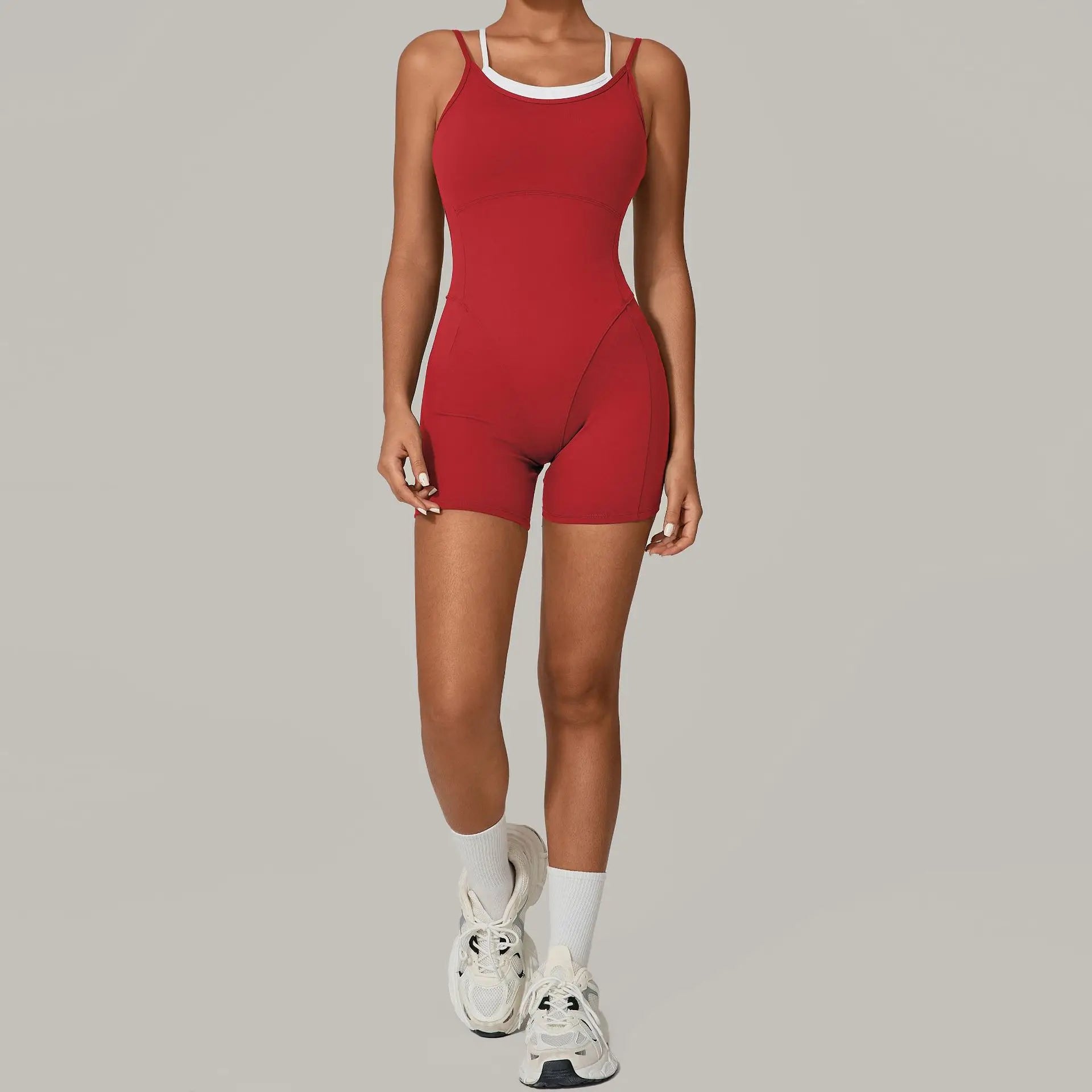 Short Sports Jumpsuit Sleeveless Gym Set Women Tracksuit Yoga Clothes Rompers Workout One-piece Suit Female Outdoor Bodysuits
