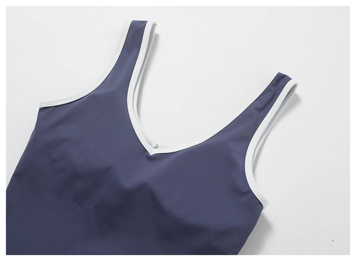 Backless Yoga Tank Top Sexy Fitness Yoga Underwear Women's Sports Bra Push Up High Strength Fitness Bra Running Gym Fitness Tops
