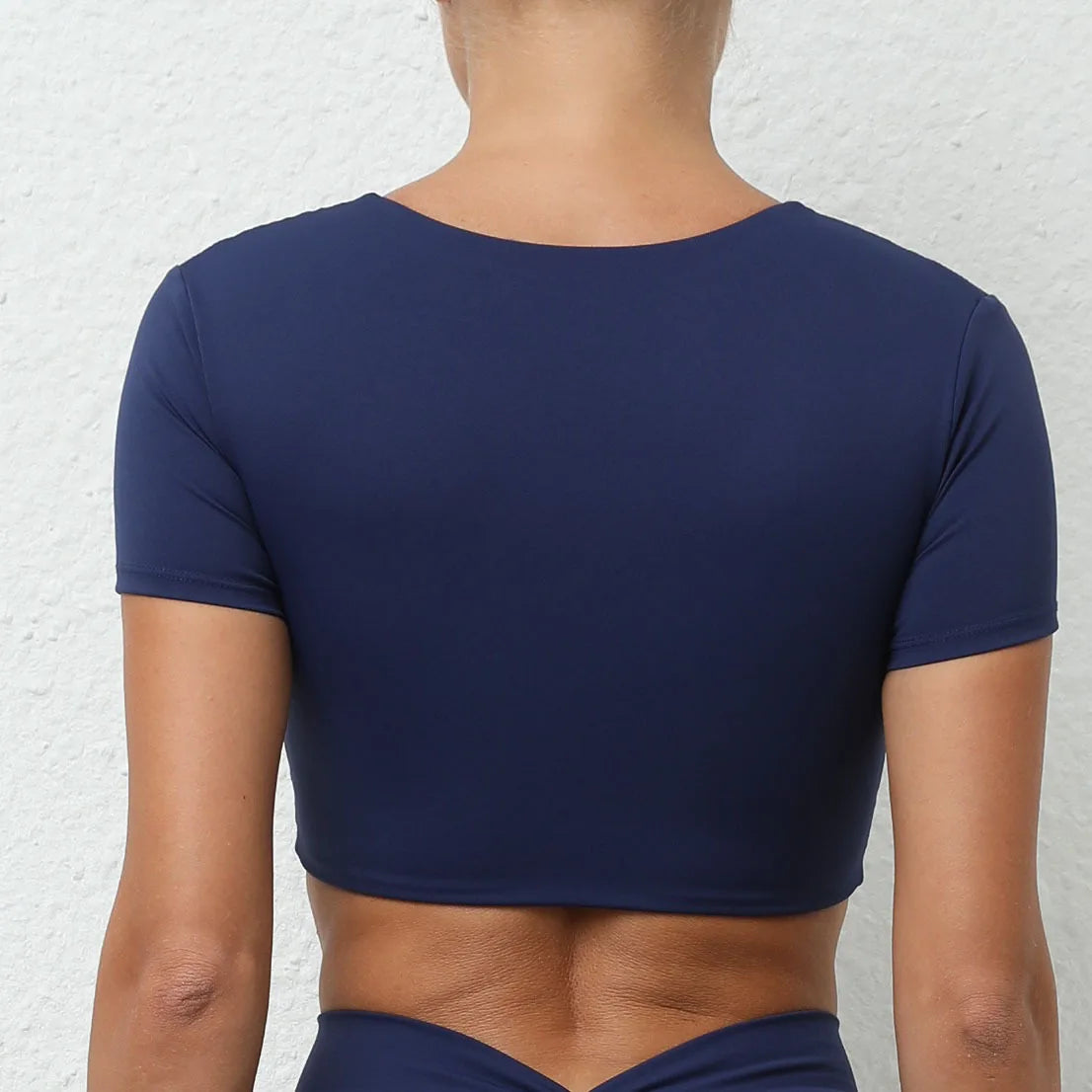 Sexy V Neck Crop Top Women Short Sleeve Yoga Shirt Naked Feeling Fitness Workout Tops Gym Clothes Sportswear Running T-shirts