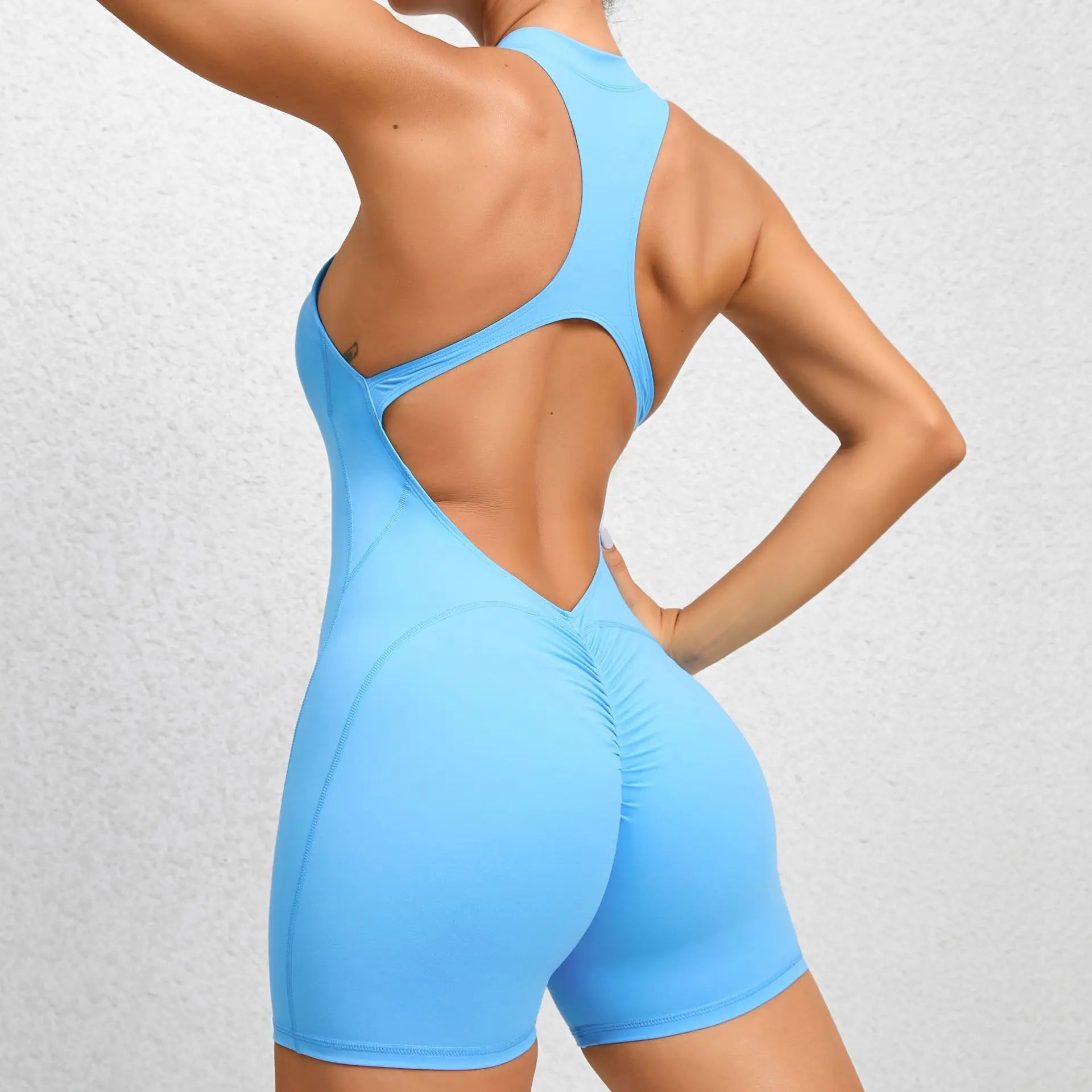 Women's Jumpsuit Fitness Suit Gym Rompers Sports Overalls for Woman Tracksuit Yoga Clothing Zipper Workout Set Sportswear