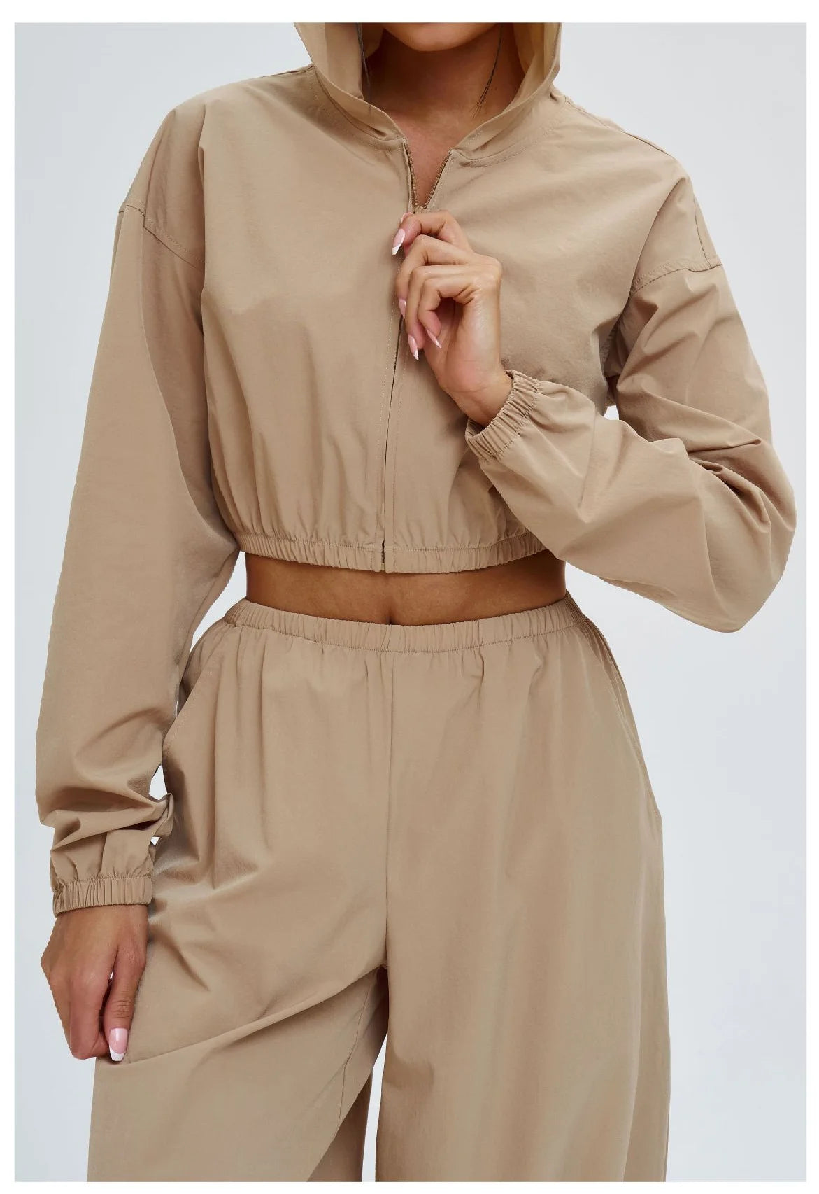 New Yoga Long Sleeve Outdoor Sunscreen Coat Women's Zipper Windproof Hoodie Sports Coat Cycling and Mountaineering Outerwear Top