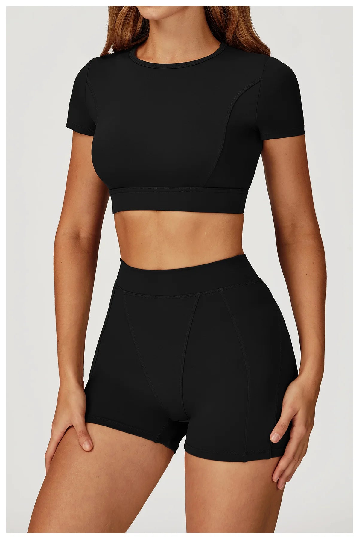 Women Yoga Top Workout Sport T Shirts Fitness Clothes Short Sleeve Push Up Yoga Shirt Gym Top Running Active Wear Sport Top
