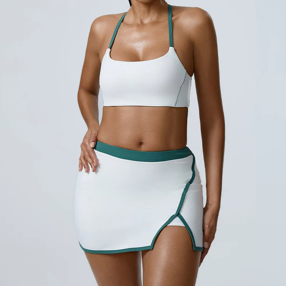 Workout Clothes Women's Tracksuit 2PCS Yoga Set Sportswear Gym Clothing High Waist Leggings Sportswear Fitness Sports Bra