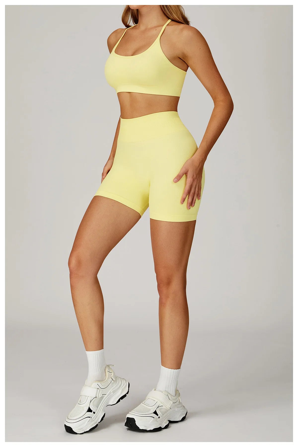 2PCS Seamless Yoga Set Gym Clothes Athletic Wear Women Fitness Set Tracksuits Sports Long Sleeved Gym Suit Leggings Sportswear