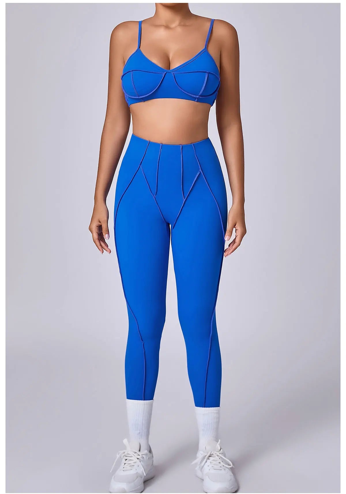 Women's Tracksuit 2 Pieces Seamless Yoga Set Workout Push Up Sportswear Gym Clothing High Waist Leggings Fitness Sports Suits