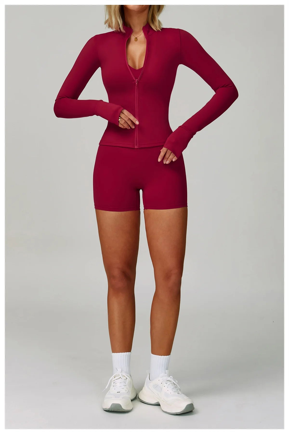 2/3PCS Women's Tracksuit Yoga Set Push Up Workout Sportswear Gym Clothing High Waist Leggings Fitness Long Sleeved Sports Suits