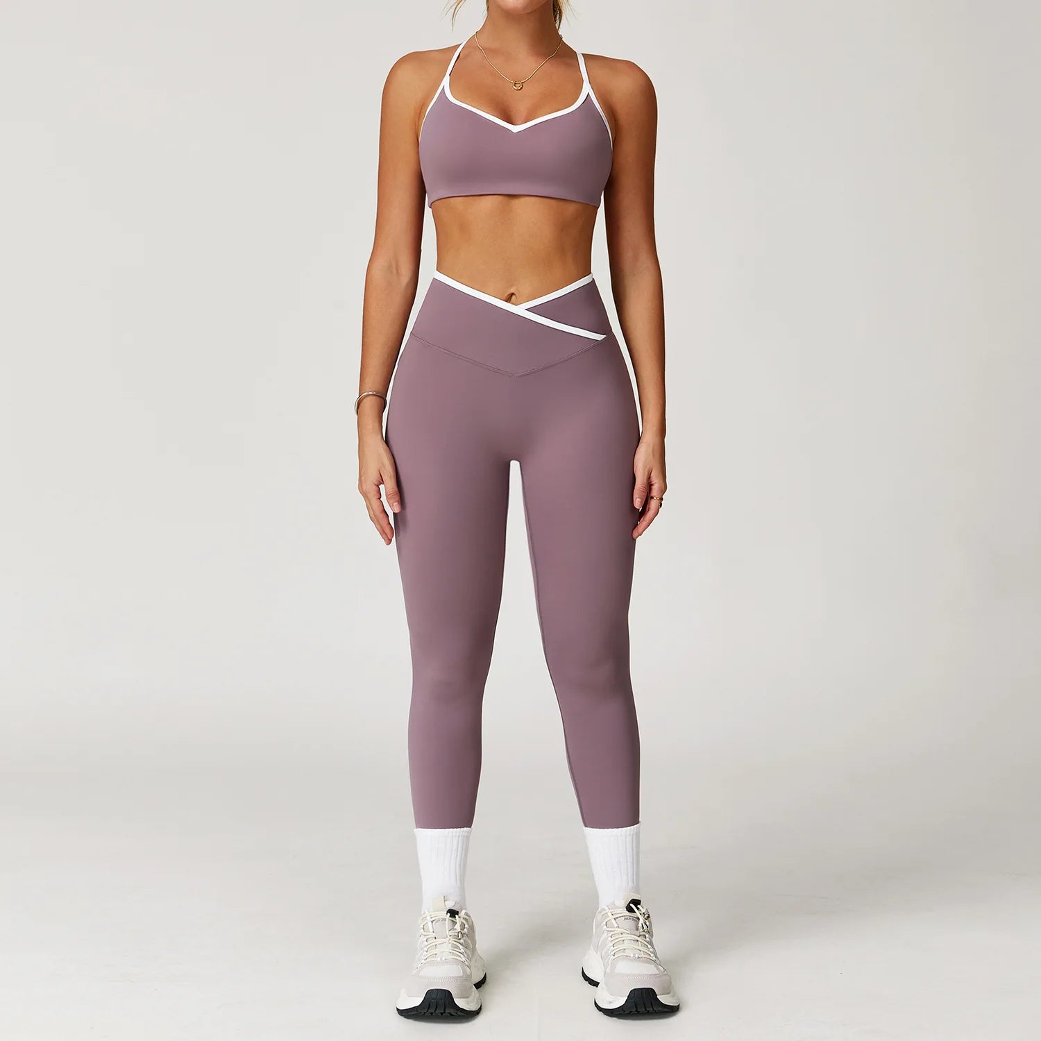 Women's Clothes Yoga Set 2 Pieces Workout Tracksuit Sportswear Gym Clothing High Waist Bell-bottoms Sexy Fitness Bta Sports Suit
