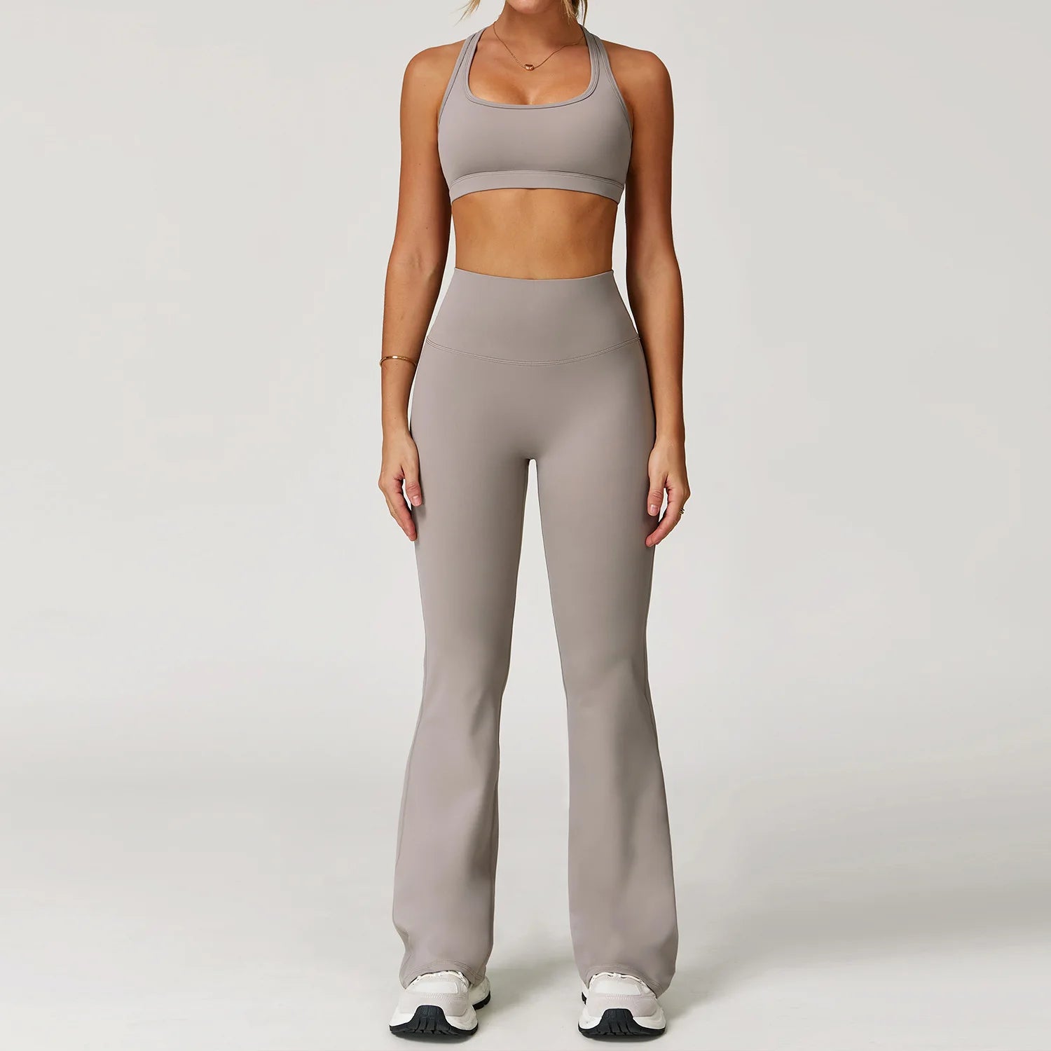 Yoga Set 2 Pieces Women Clothes Workout Outfits Fitness Sportswear Gym Tracksuit High Waist Leggings Sports Bra Athletic Wear