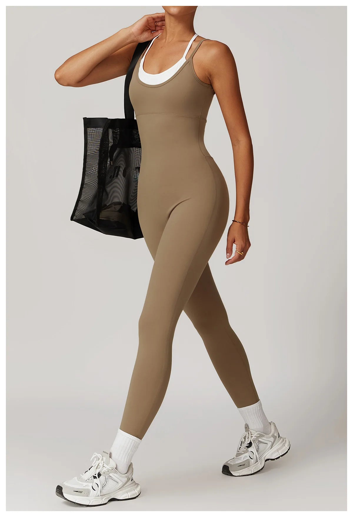 Color Blocked Jumpsuit Gym Set Women Yoga Suit Back Cross Sportswear Women Sports Jumpsuit Fitness Rompers Workout Bodysuits