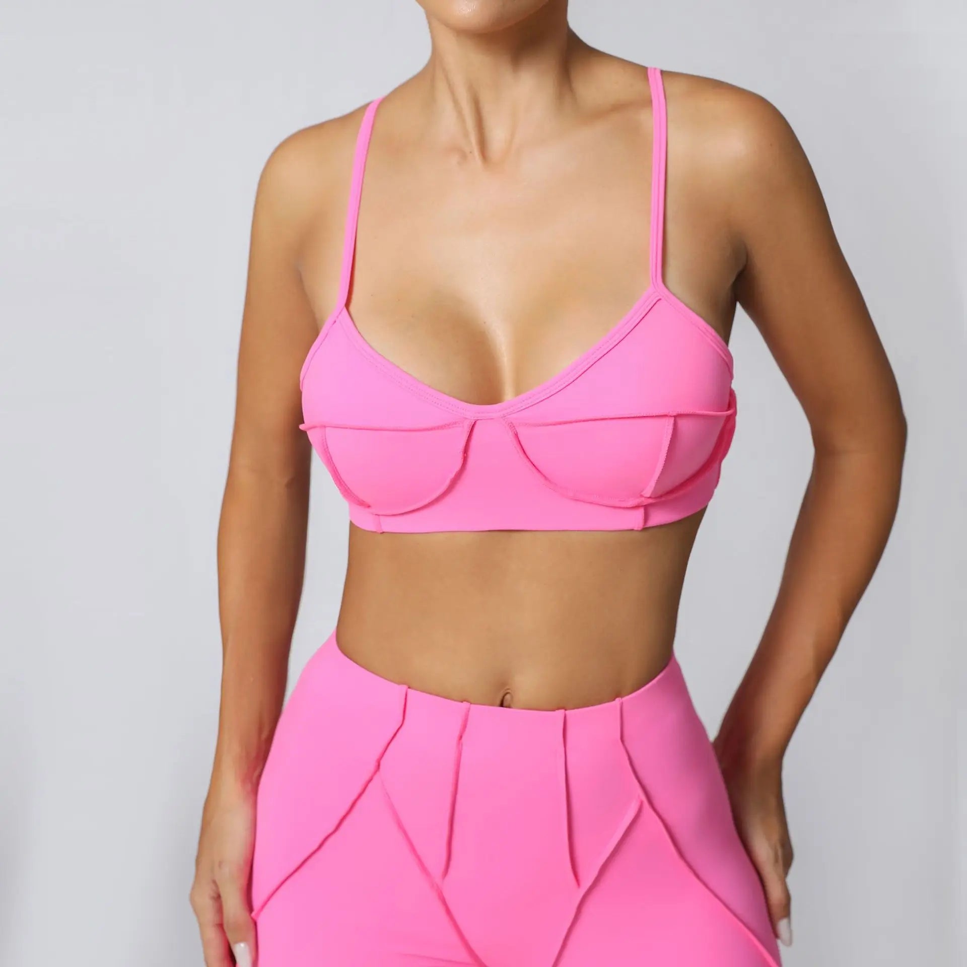 Sports Bra Anti-Sweat Fitness Top Women Yoga Bra Shockproof Crop Top Push Up High Strength Sport Bra Breathable Gym Workout Top