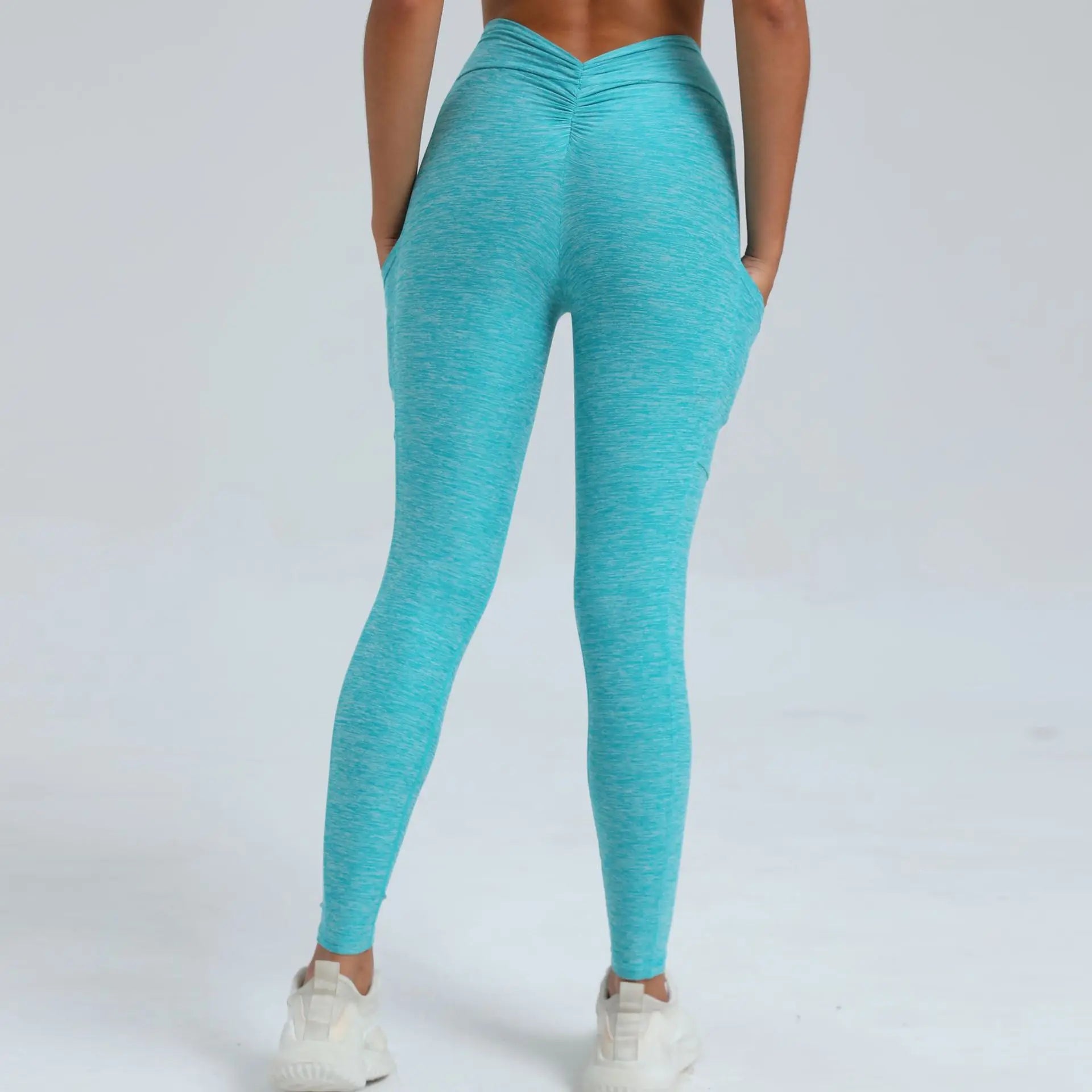 Women Sport Fitness Leggings High Waist Elastic Yoga Pants Training Running Scrunch Butt Gym Leggings Breathable Leggings Female