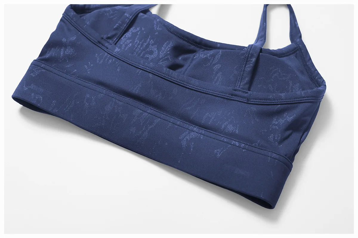 Women Tops Breathable Sports Bra Absorb Sweat Shockproof Padded Gym Running Fitness Printed Yoga Sports Bras Running Underwear