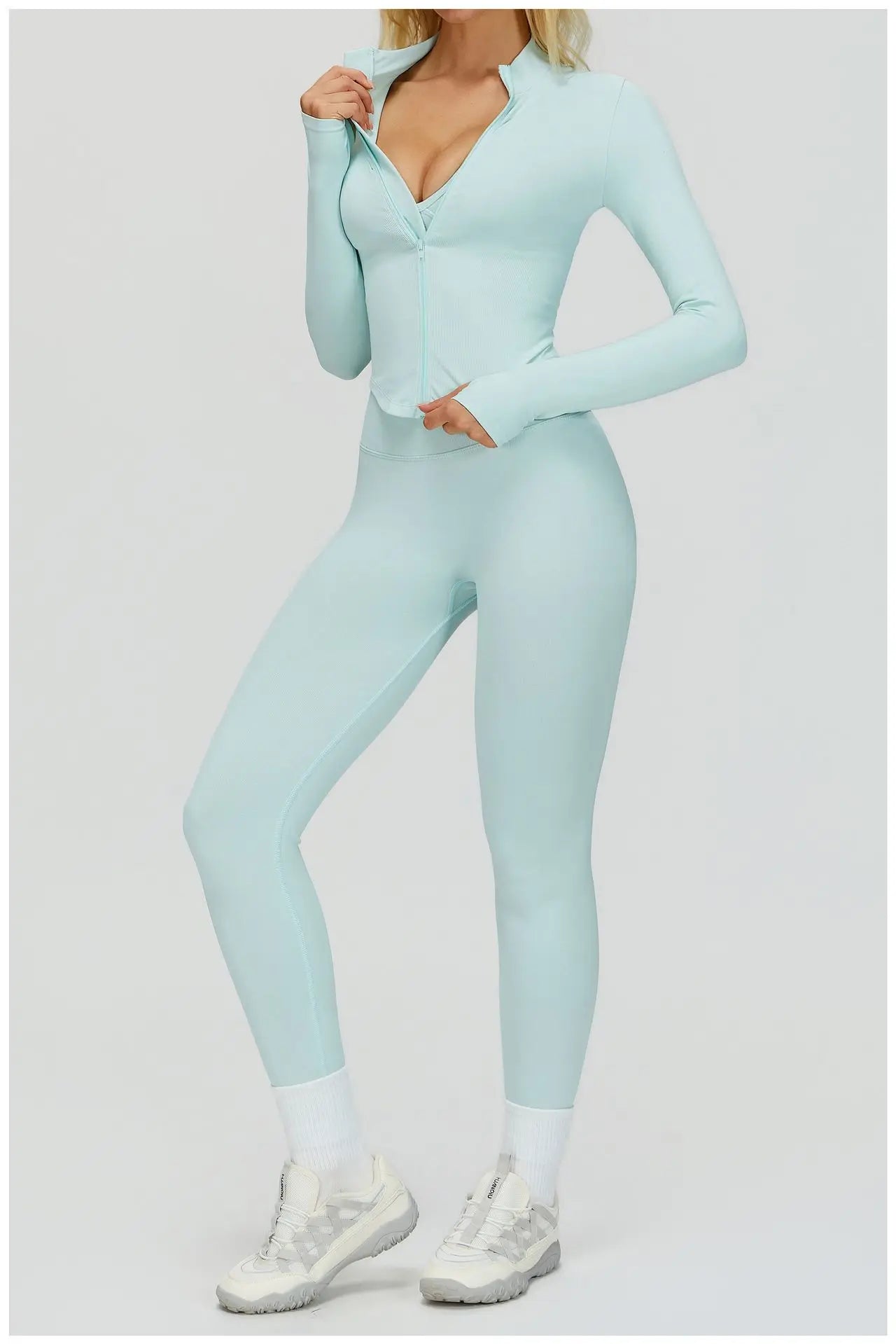 3PCS Yoga Set Seamless Sports Set Women Tracksuit Quick-Drying Gym Set Women Tracksuit Running Workout Long Sleeve Yoga Clothing