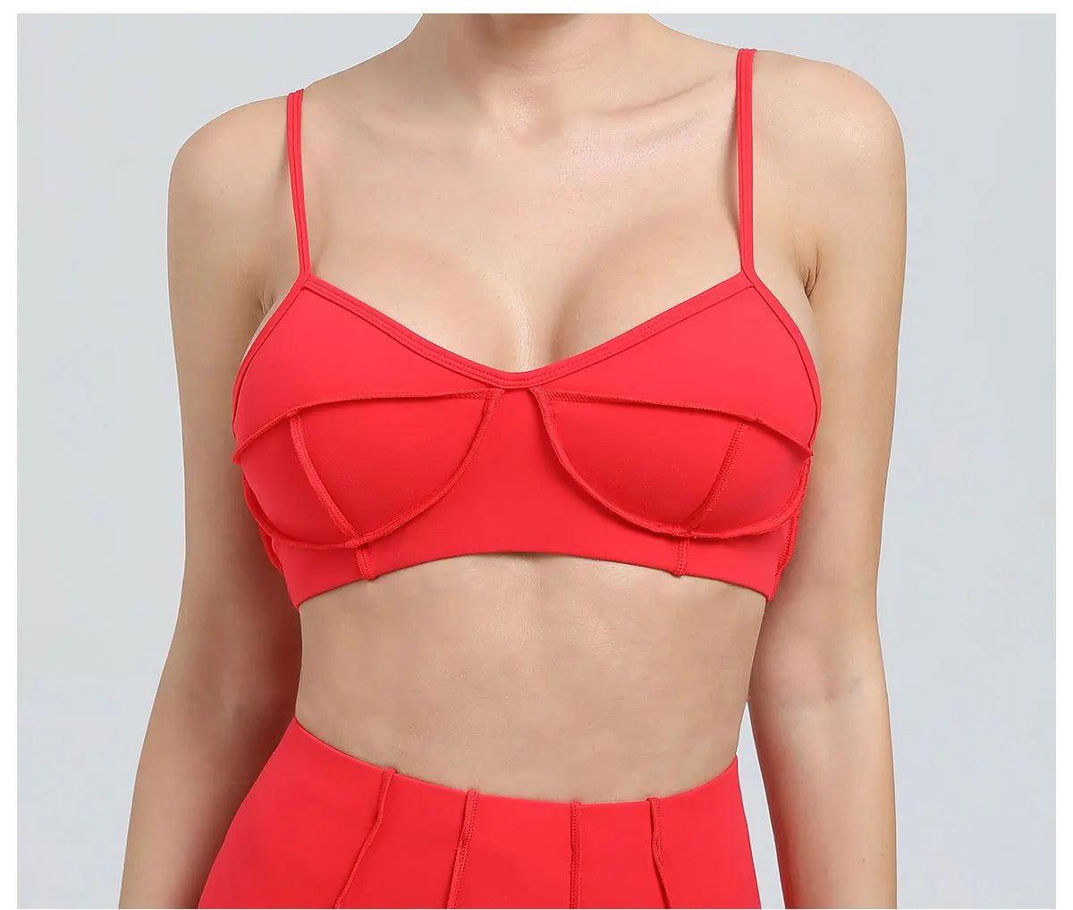 Sports Bra Anti-Sweat Fitness Top Women Yoga Bra Shockproof Crop Top Push Up High Strength Sport Bra Breathable Gym Workout Top