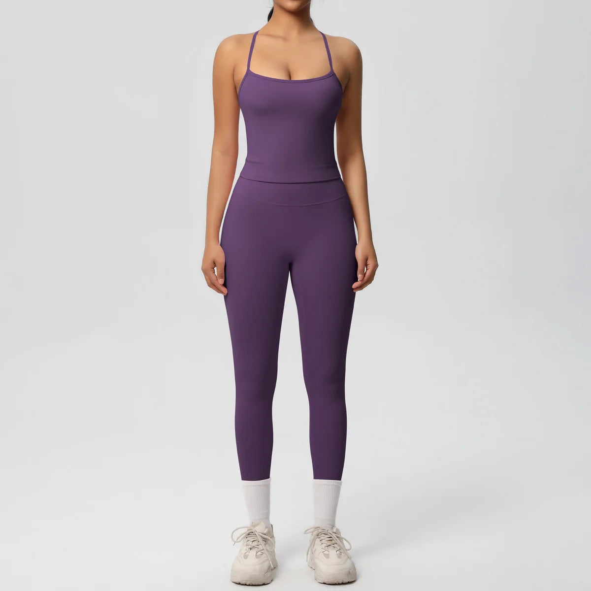 Yoga Outfits Women Tracksuit Fitness Suit Training Sleeveless Sport Gym Set Workout Overalls Sports Underwear Sportswear