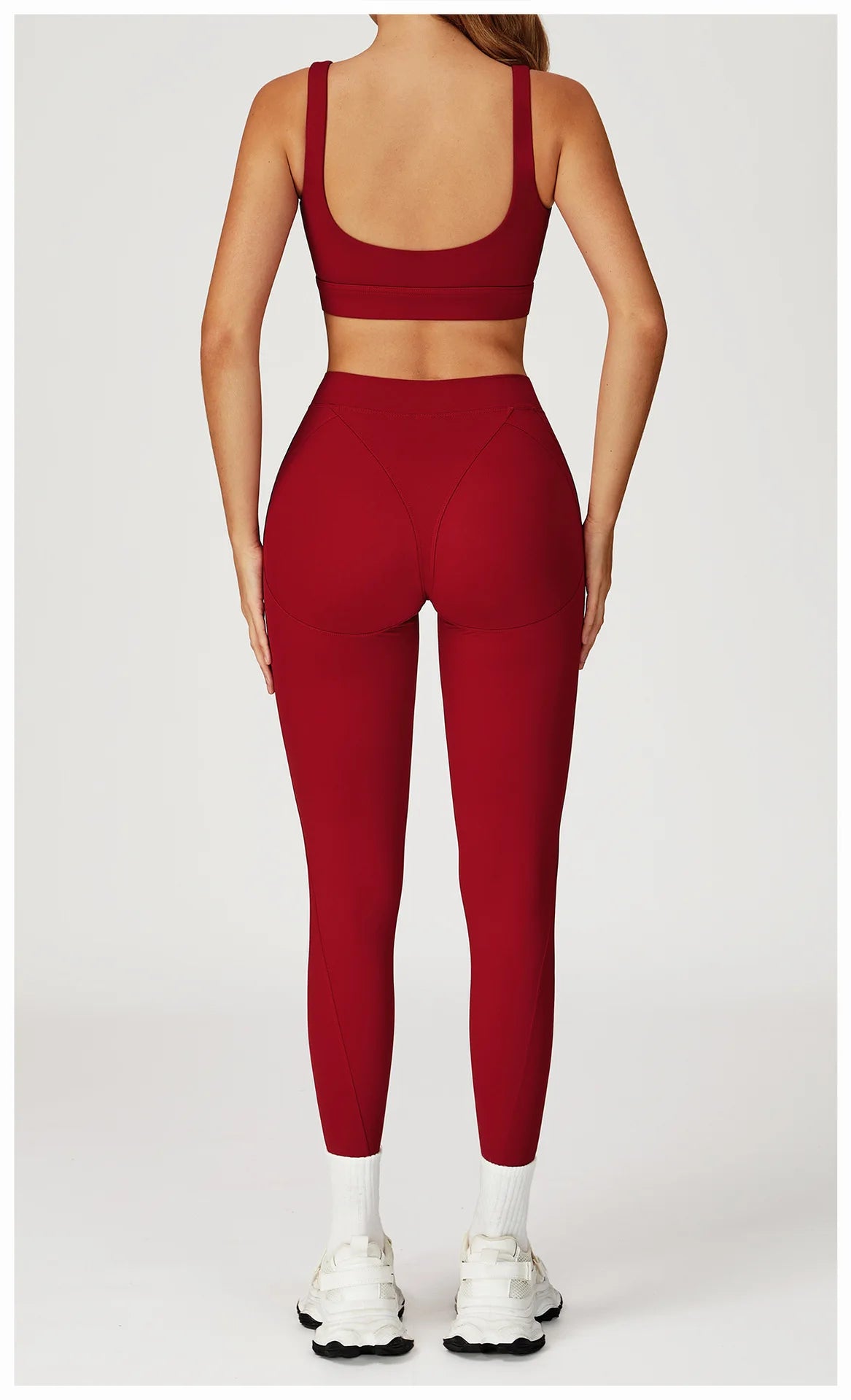 2PCS Yoga Set Gym Clothes Sportswear Yoga Suits For Women Outfits Fitness Set Tracksuits Sports Bra Gym Long Sleeved Leggings