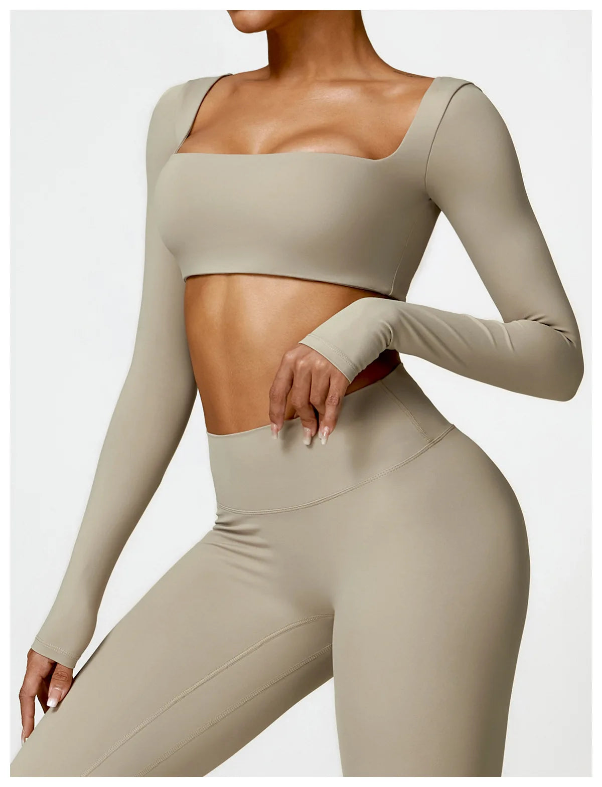 Winter Yoga Long sleeved Women's Outdoor Running Fitness Wear T-shirt Long sleeved Yoga Shirt Gym Push Up Workout Sports Top