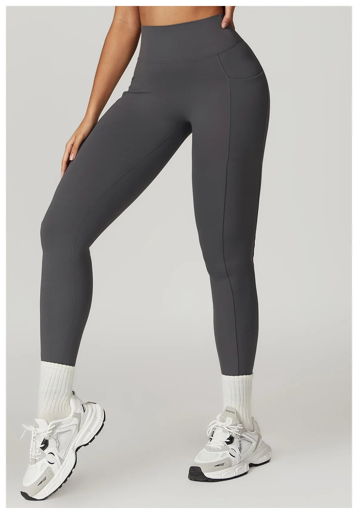 V-shaped Back Leggings Fitness Women Sport Leggings High Waist Elastic Solid Yoga Pants Gym Jogging Push Up Slim Pants Female