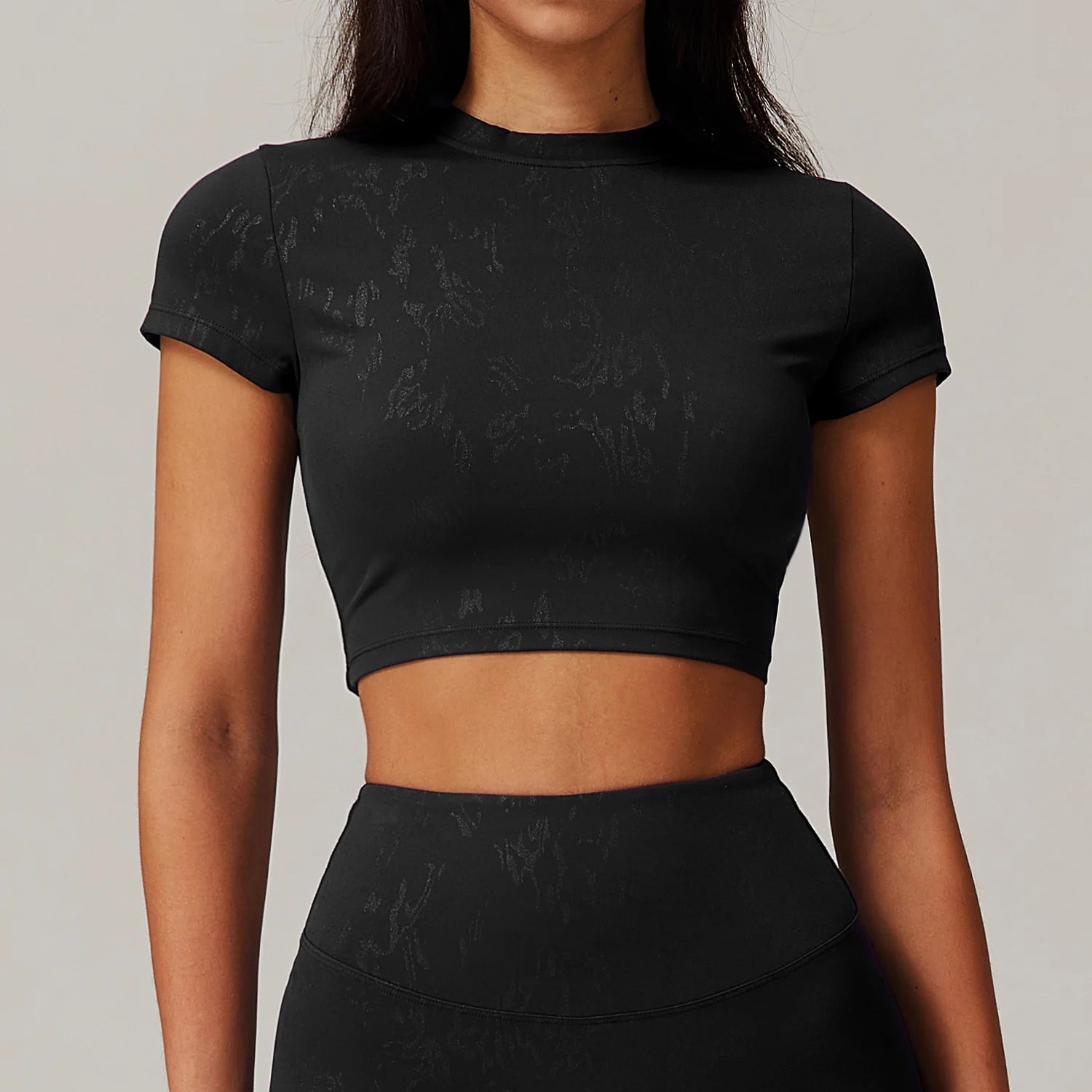 Sexy Women Printed Yoga T-Shirt Fitness Crop Top Workout Gym Shirts Short Sleeve Quick-drying Yoga T-shirts Sportswear Female