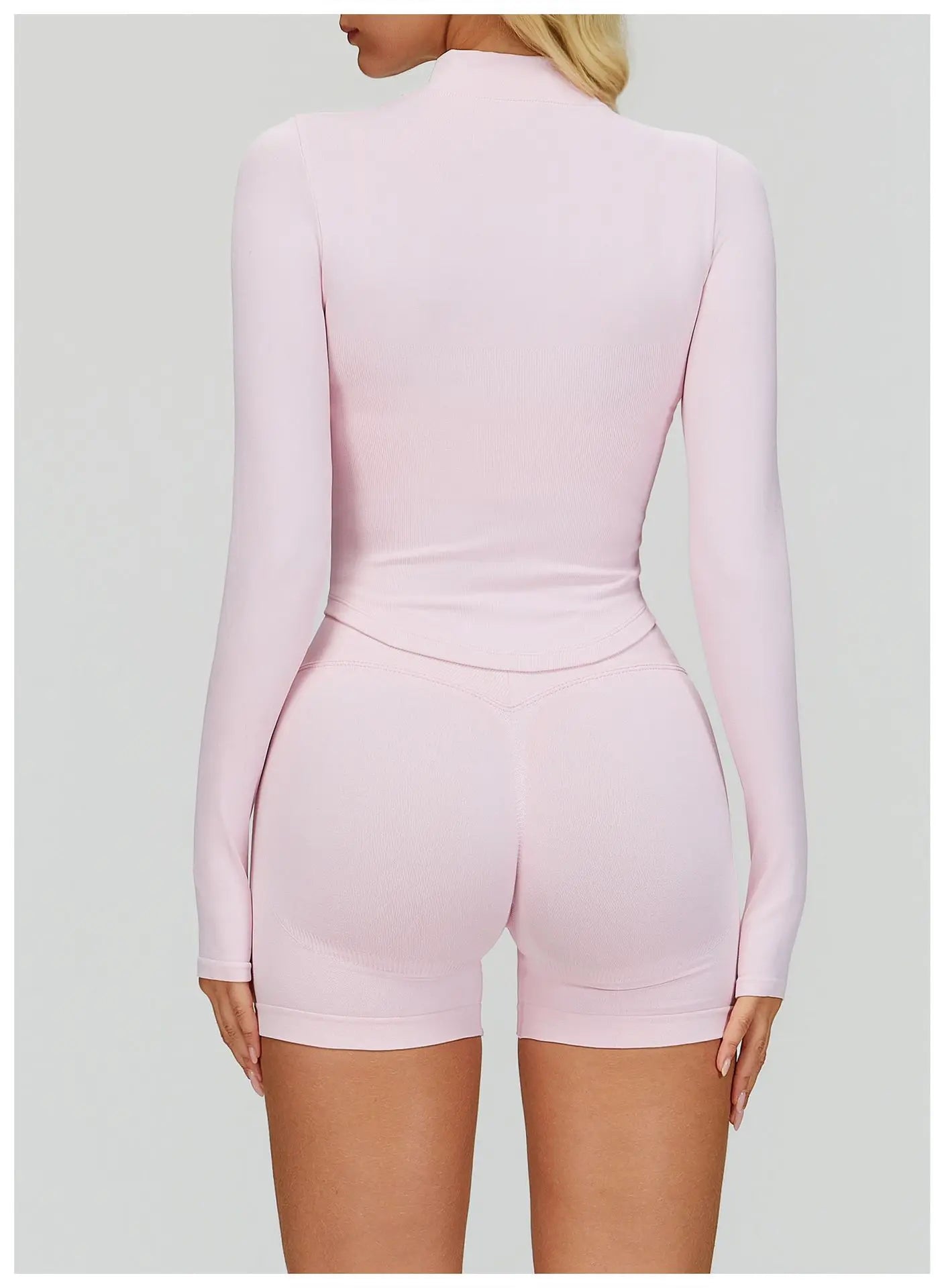 Seamless Outdoor Sports Long Sleeved Women Yoga Coat Quick Dry Zipper Cardigan Stand Up Collar Jacket Running Fitness Jacket Top