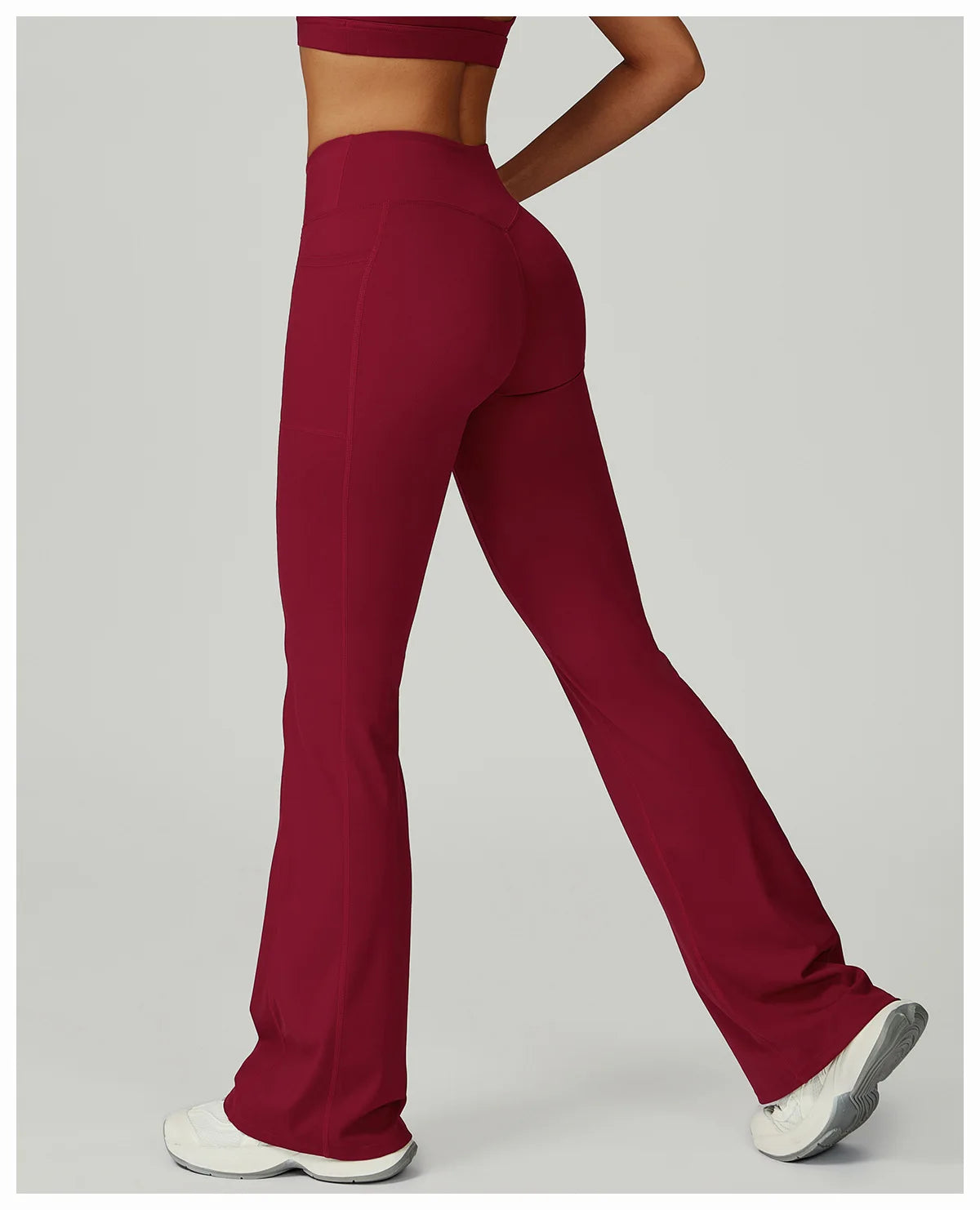 Flare Leggings Women Yoga Pants Bell-bottoms Yoga Trousers High Waist Fitness Pants Stretch Gym Casual Sports Wide Leg Pants