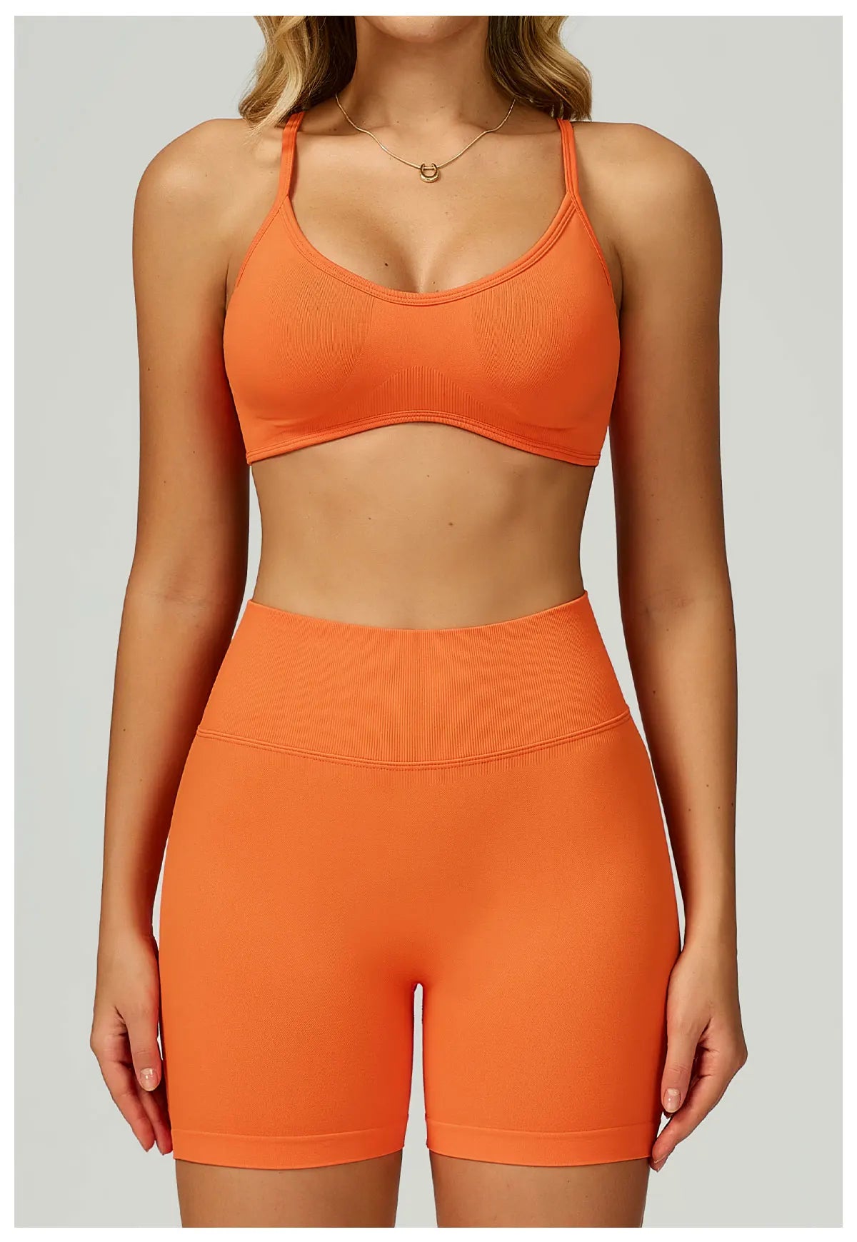 Women Seamless Halter Sports Bra High Support Push-up Open Back activewear Gym Tank Top Fitness Underwear Yoga Workout Brassiere