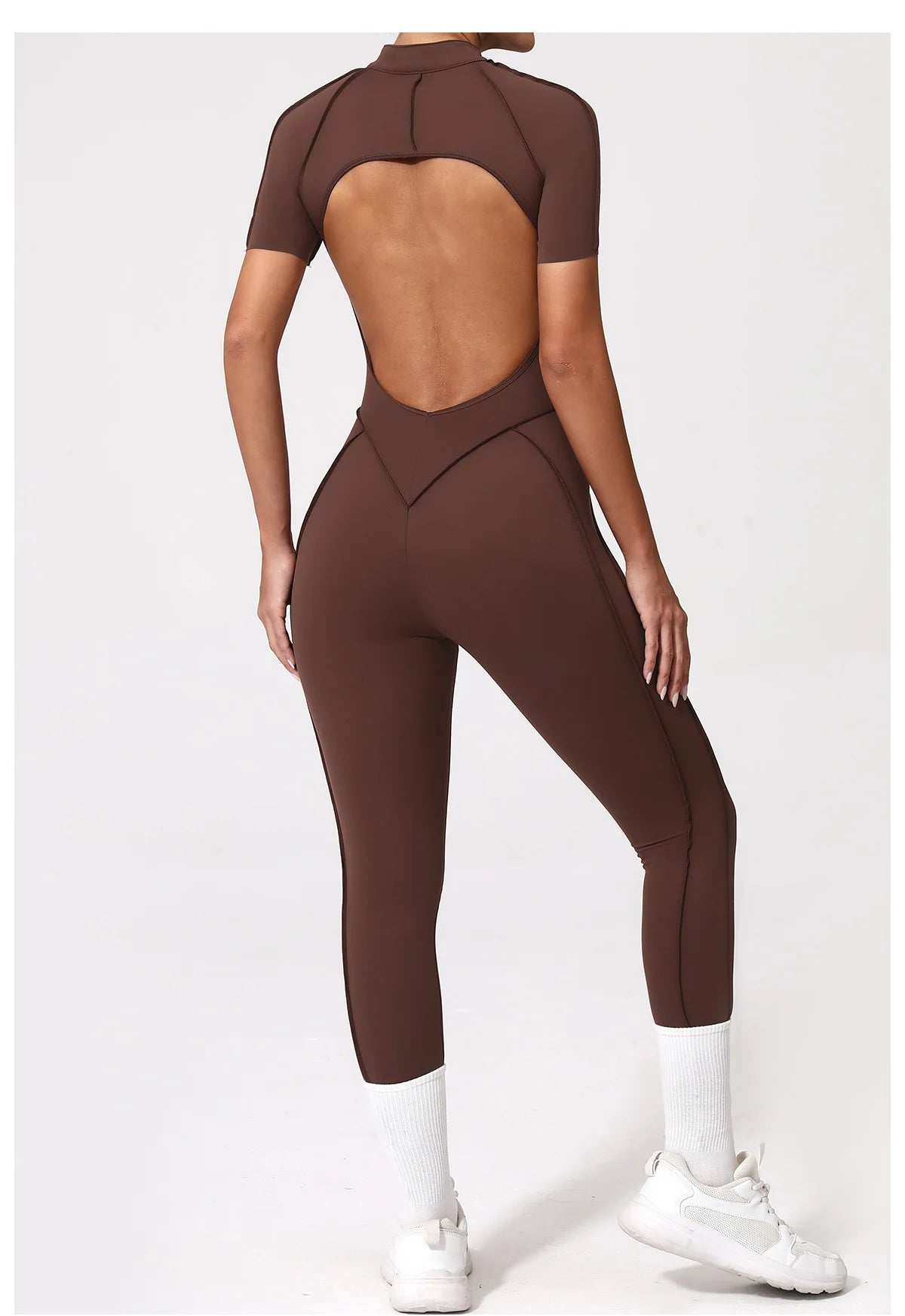 Gym Jumpsuit Women's Fitness Suit Zipper Long Sleeved Sets Sports Overalls for Woman Tracksuit Yoga Clothing Workout Sportswear