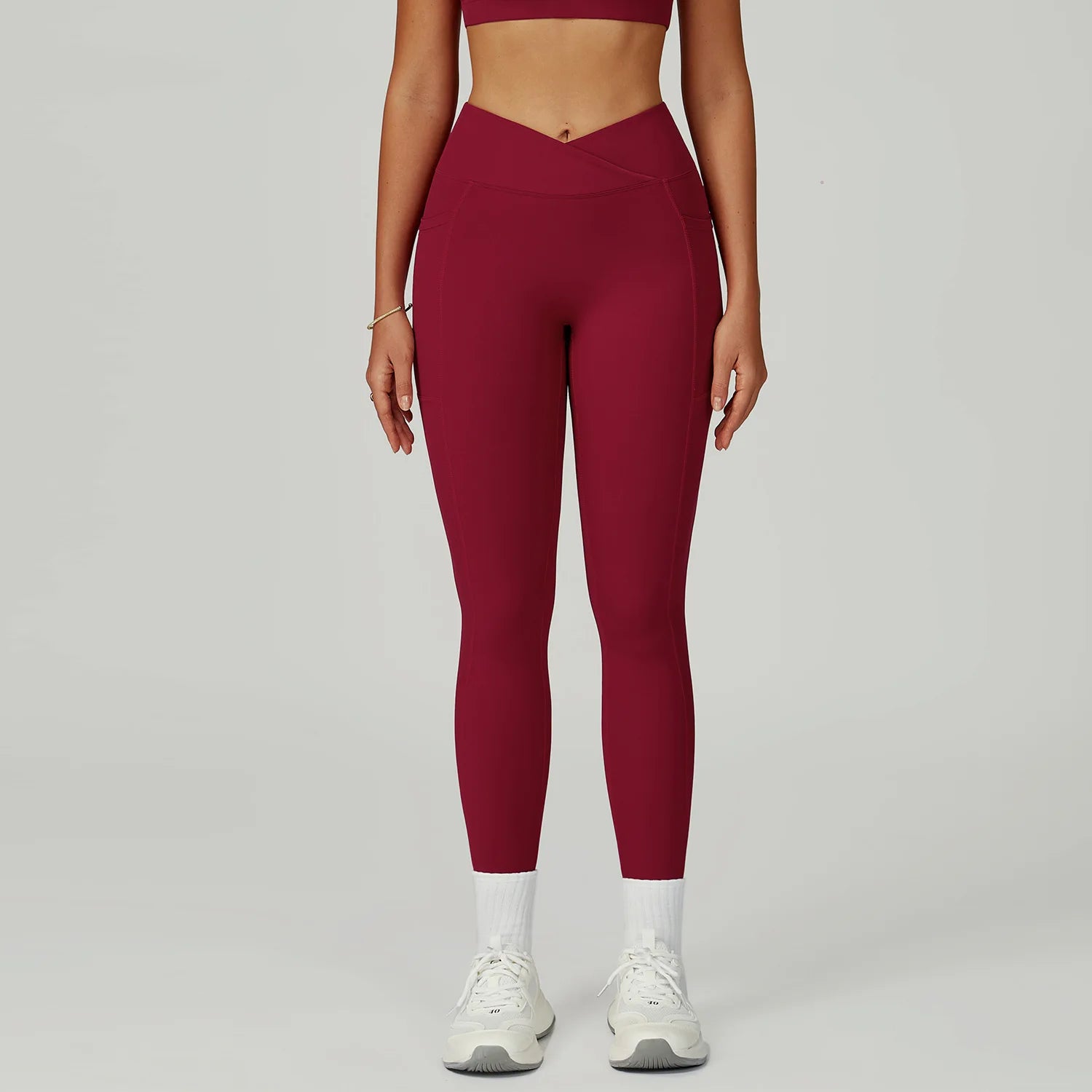 Yoga Pants Cross Waist Head Gym Leggings Women Sexy High Waist Booty Lifting Leggings Pants Women Sports Clothing Fitness Wear
