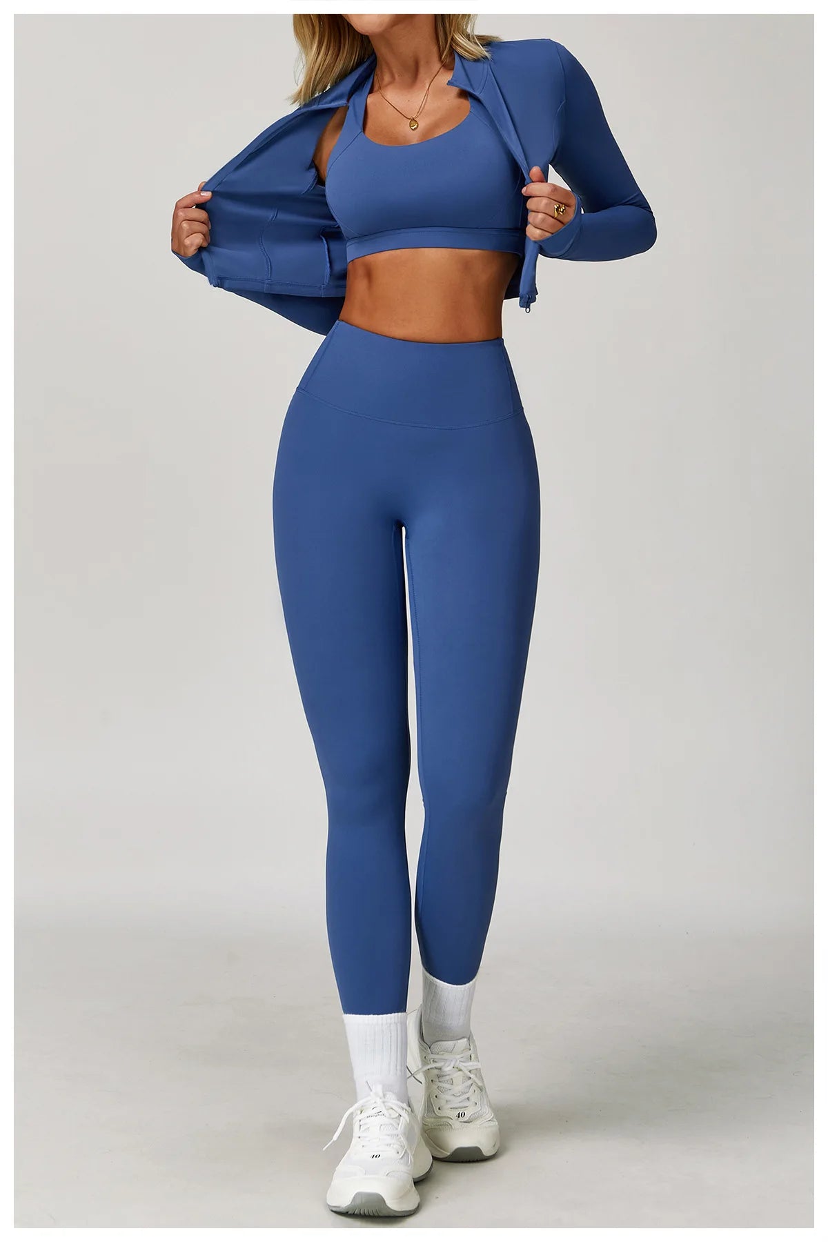 Women Outdoor Sports Long Sleeved Slim Yoga Clothes Quick Dry Zipper Cardigan Stand Up Collar Jacket Running Fitness Jacket Top