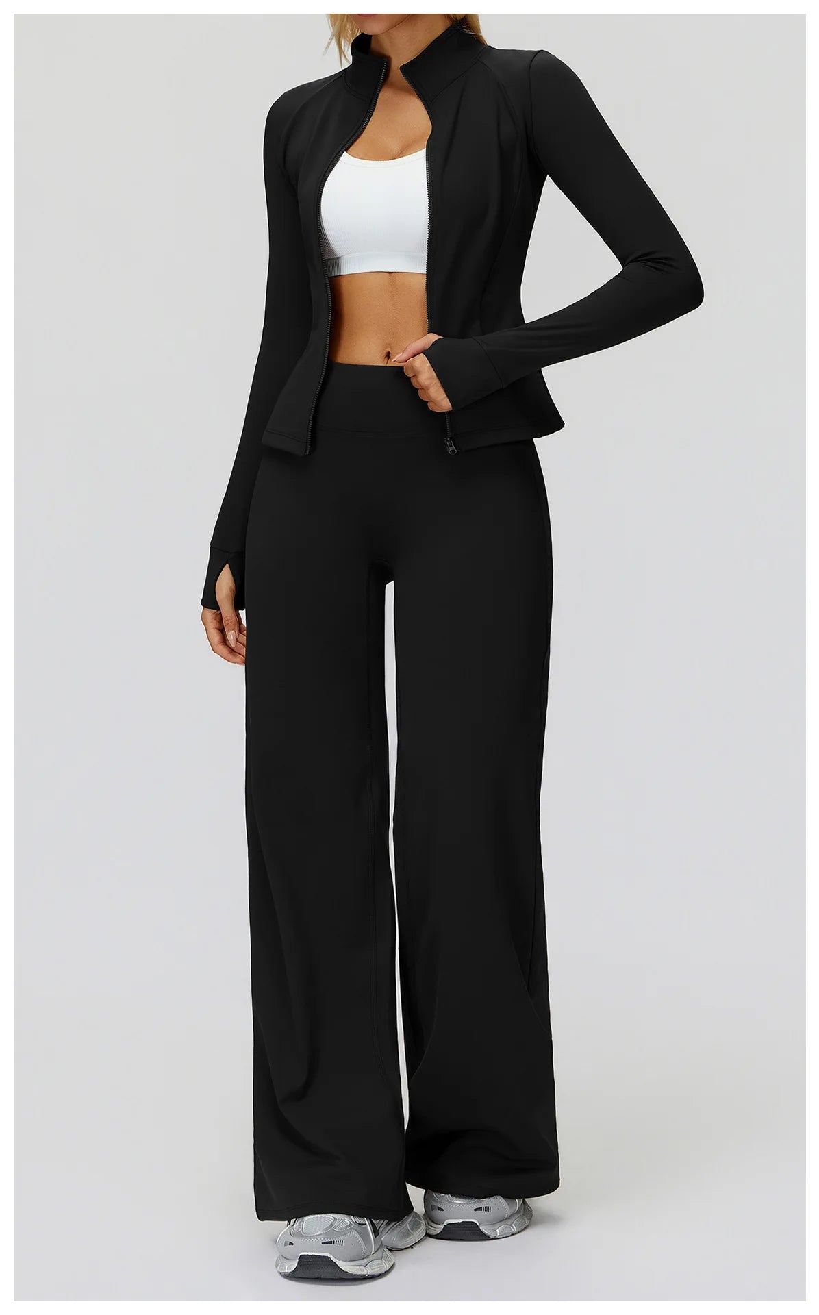 Yoga Set 2PCS Women Tracksuit Sportswear Workout Clothes Athletic Wear Gym Overalls Legging Fitness Top Long Sleeve Sports Suits
